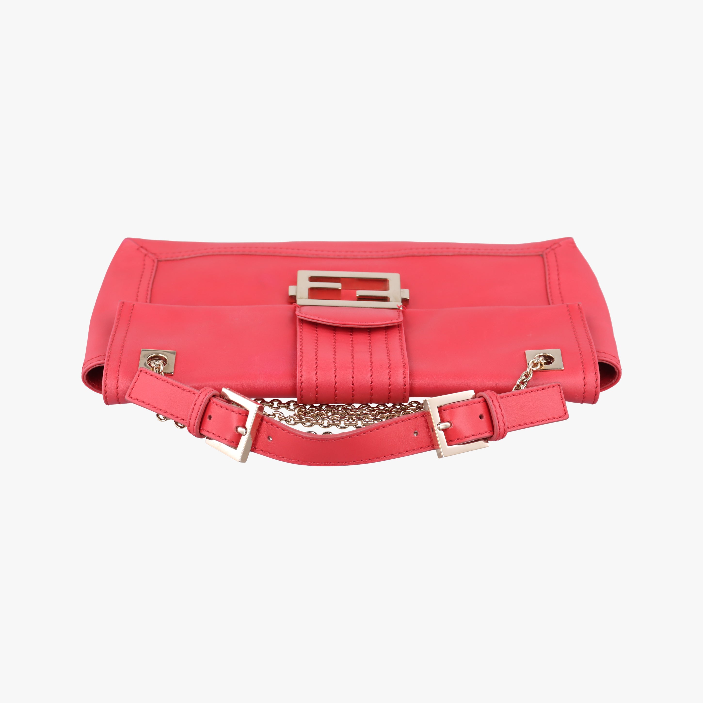 Baguette Chain Flap Red Leather 8BT139 8BT139-A09 128-2566マンマバケット レッド レザー 8BT139 8BT139-A09 128-2566