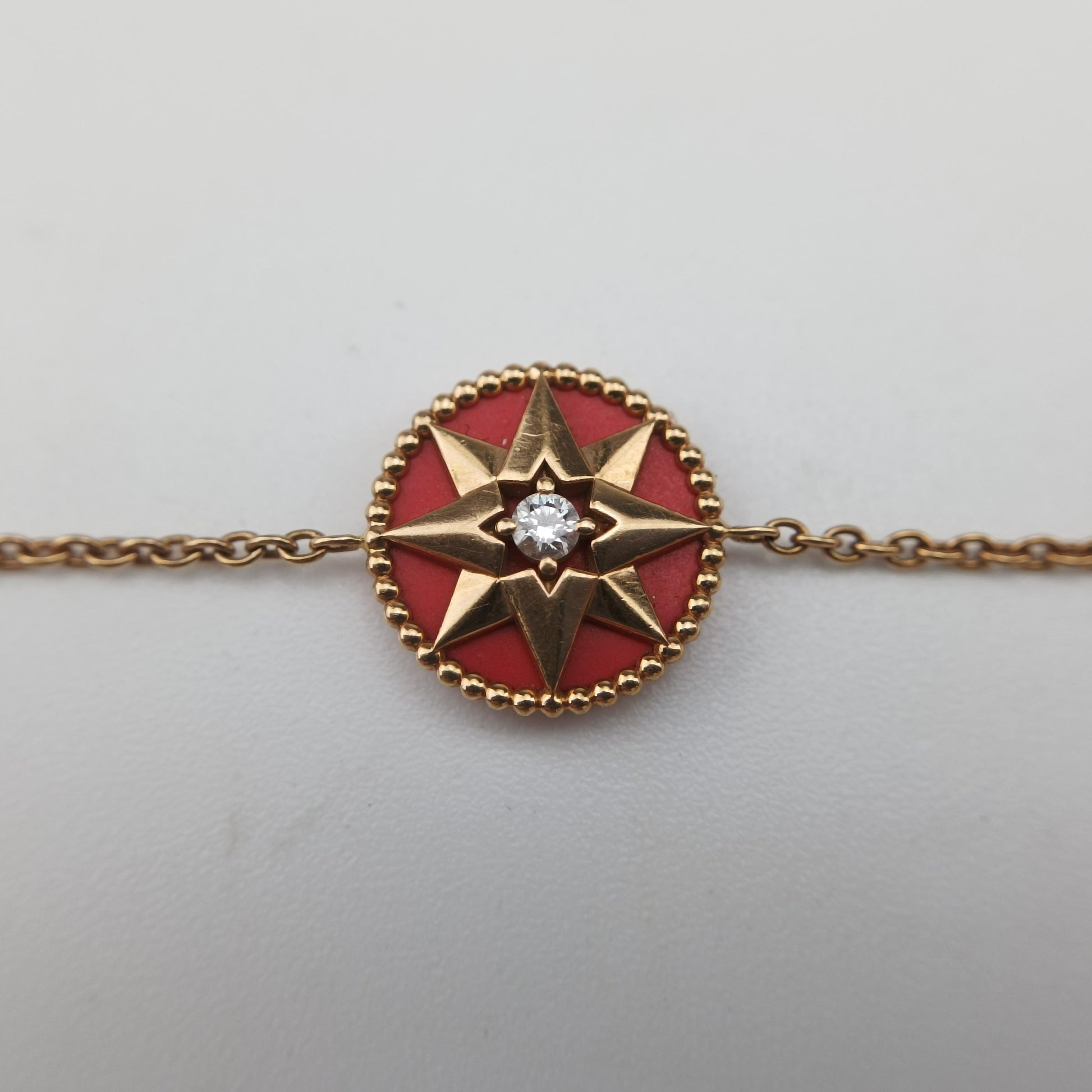 Rose des Vents medallion　 Red×golden AU750 123043ローズデヴァン メダリオン レッド×ゴールド AU750 123043