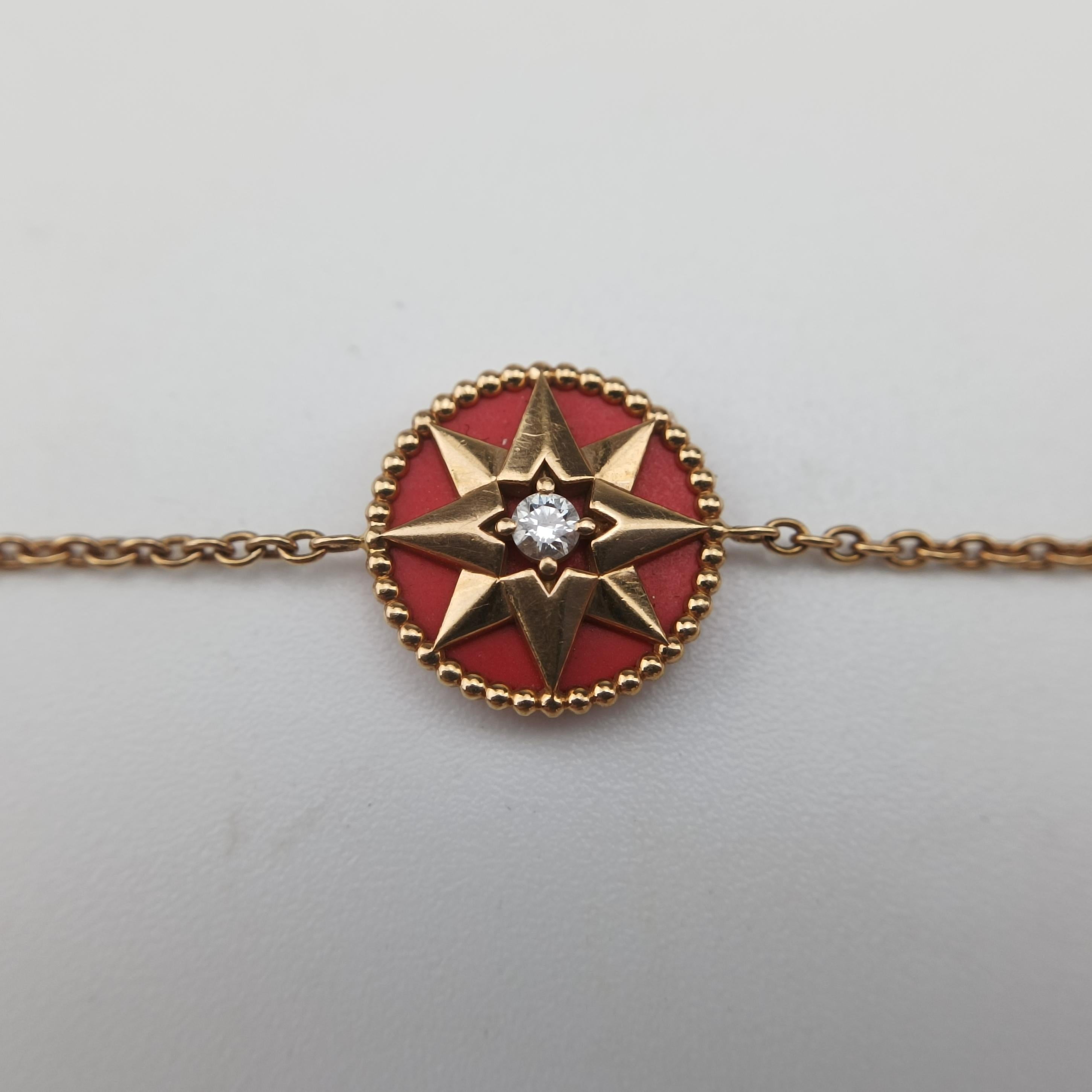 Rose des Vents medallion　 Red×golden AU750 123043ローズデヴァン メダリオン レッド×ゴールド AU750 123043