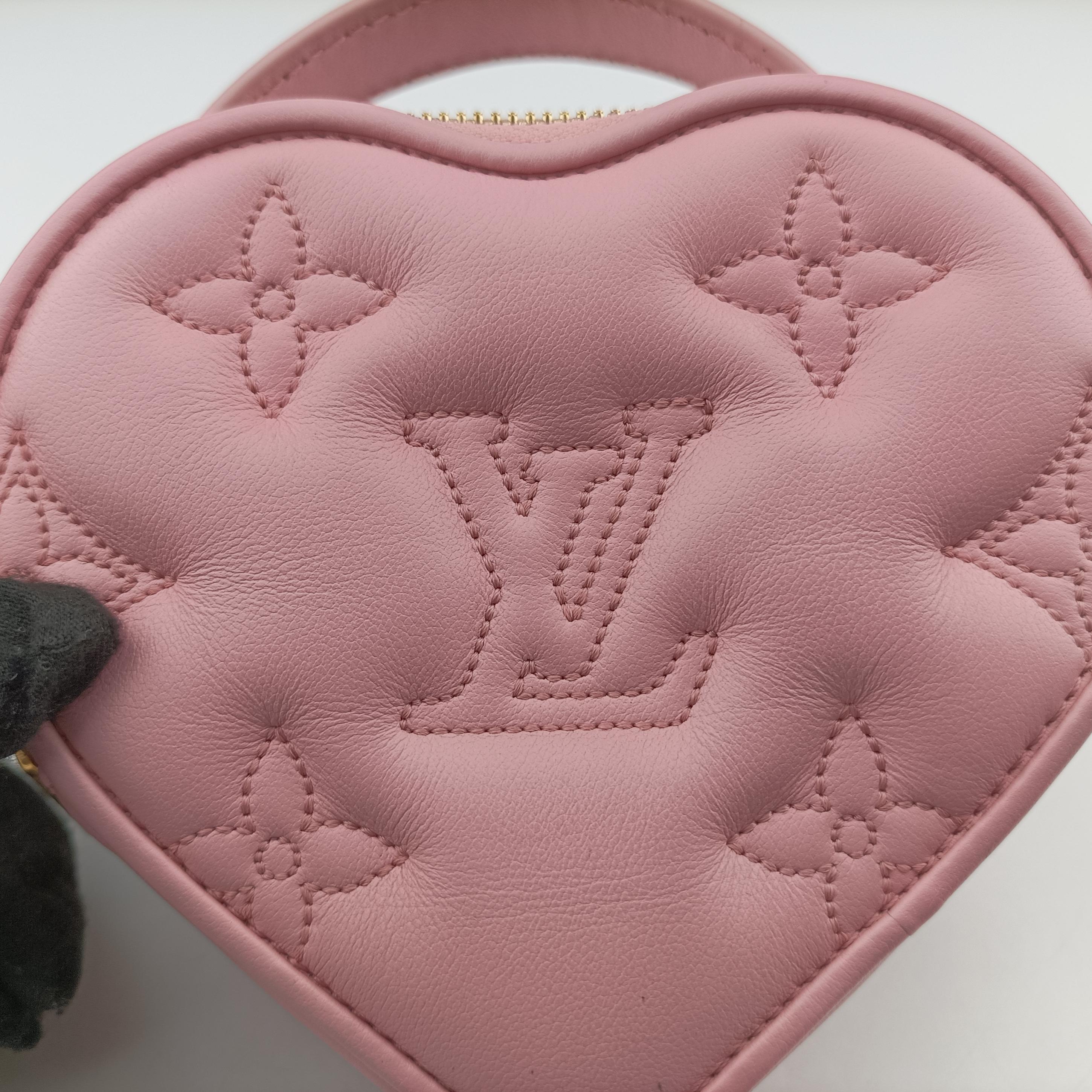 Pop My Heart Pouch pink Leather M82526 IC Chipポップマイハートポーチ ピンク レザー M82526 ICチップ