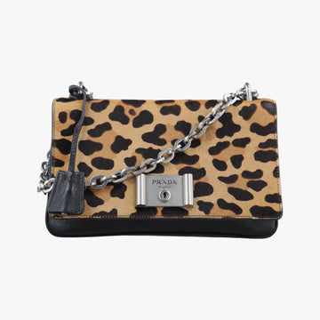 Leopard print Multicolour ponyhair×leather 1BD009 117 Vレオパード柄 マルチカラー ハラコ×レザー 1BD009 117 V