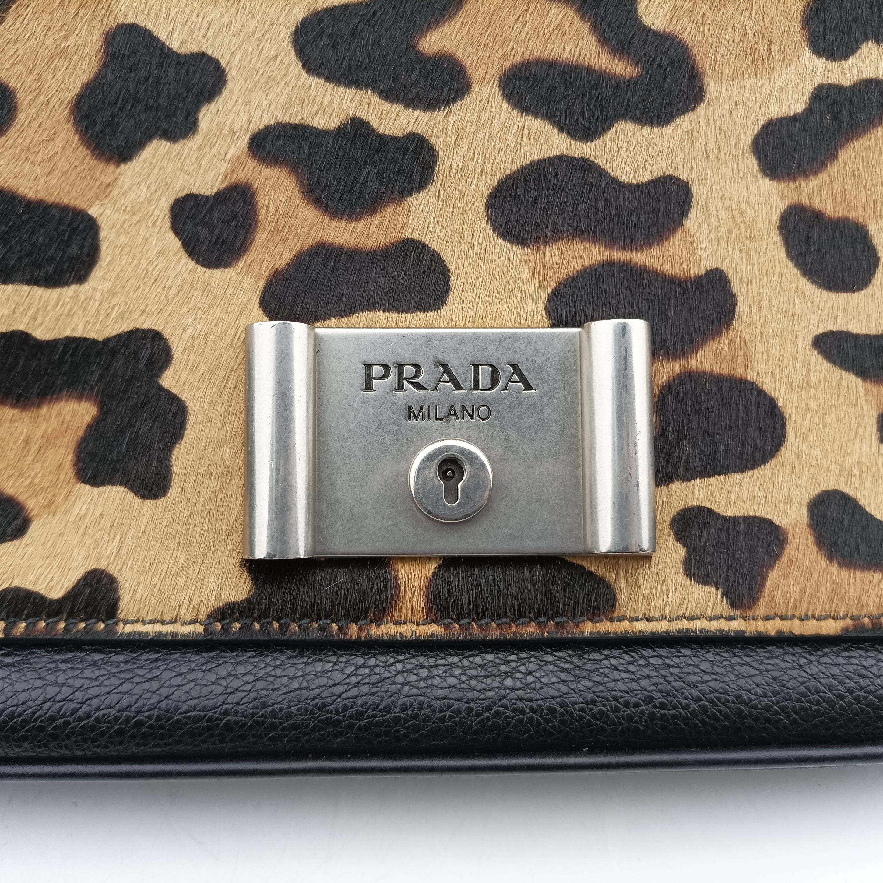 Leopard print Multicolour ponyhair×leather 1BD009 117 Vレオパード柄 マルチカラー ハラコ×レザー 1BD009 117 V