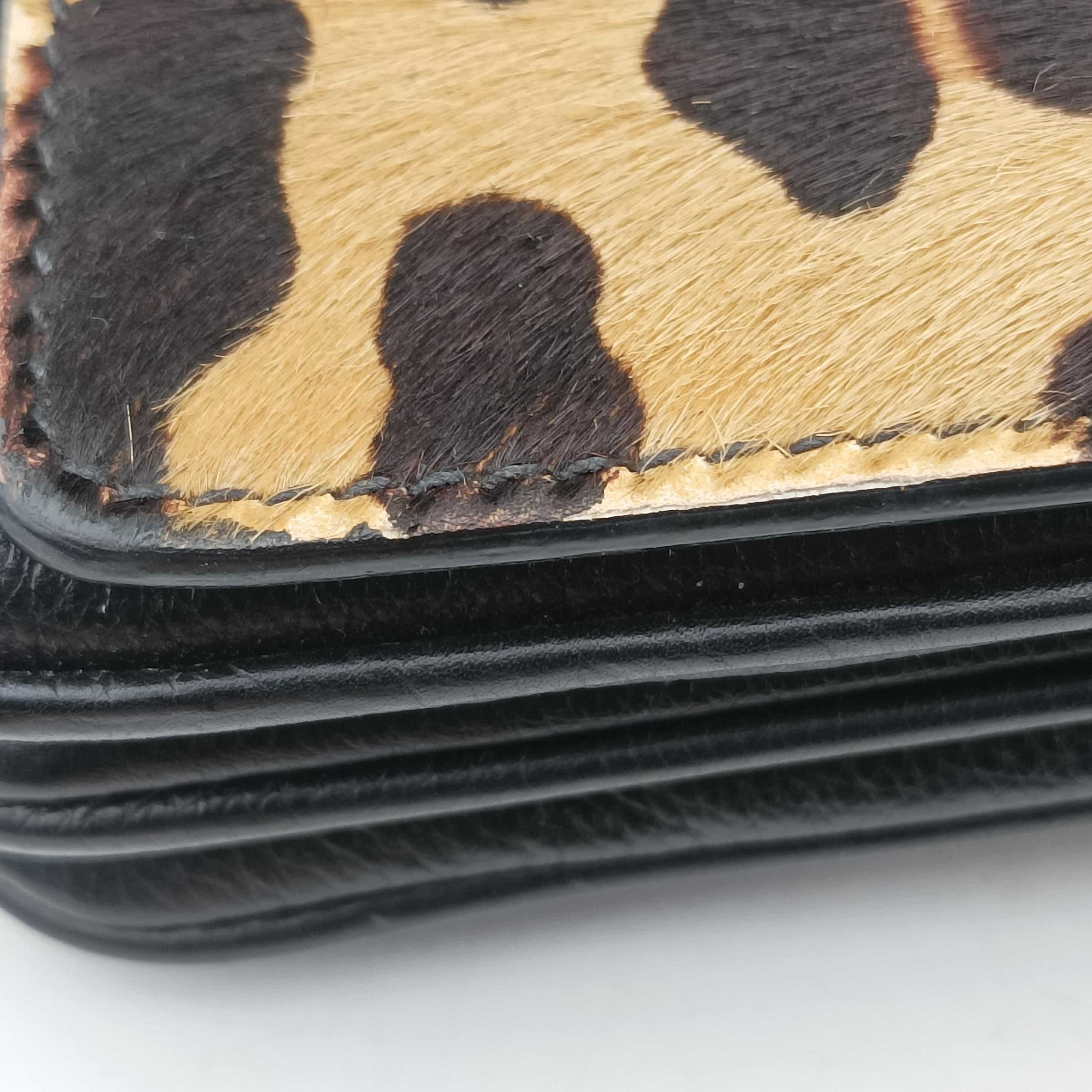 Leopard print Multicolour ponyhair×leather 1BD009 117 Vレオパード柄 マルチカラー ハラコ×レザー 1BD009 117 V