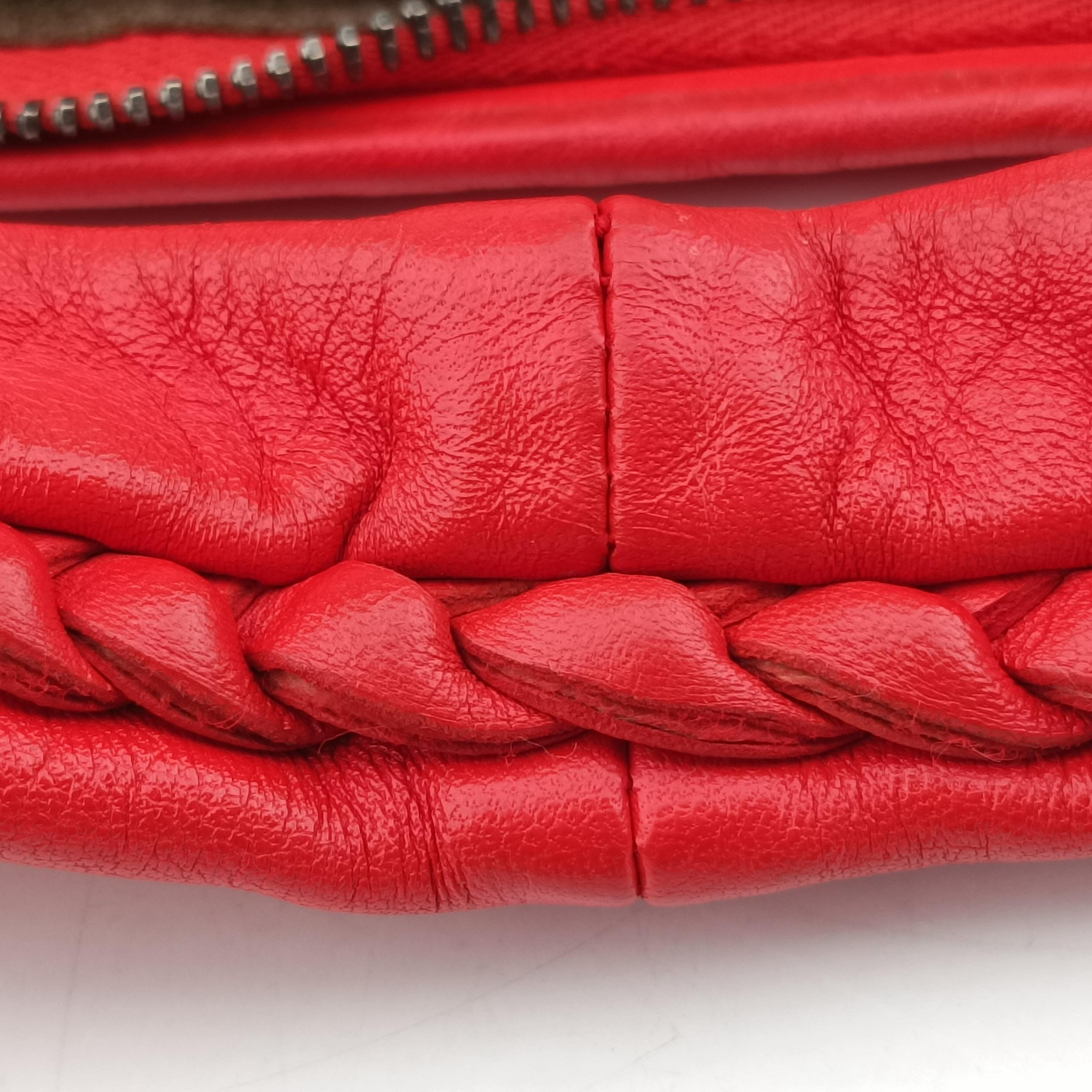 Intrecciato Red lambskin B00012586Nイントレチャート レッド ラムスキン B00012586N
