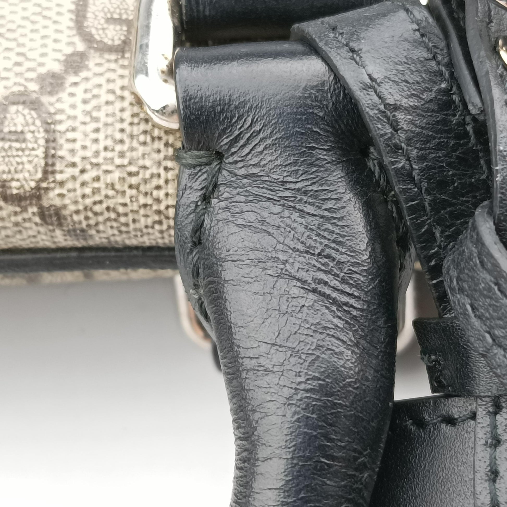 KALEIDO Beige x black PVC coated canvas 406384 A018906469カレイド ベージュ×ブラック PVCコーティングキャンバス 406384 A018906469