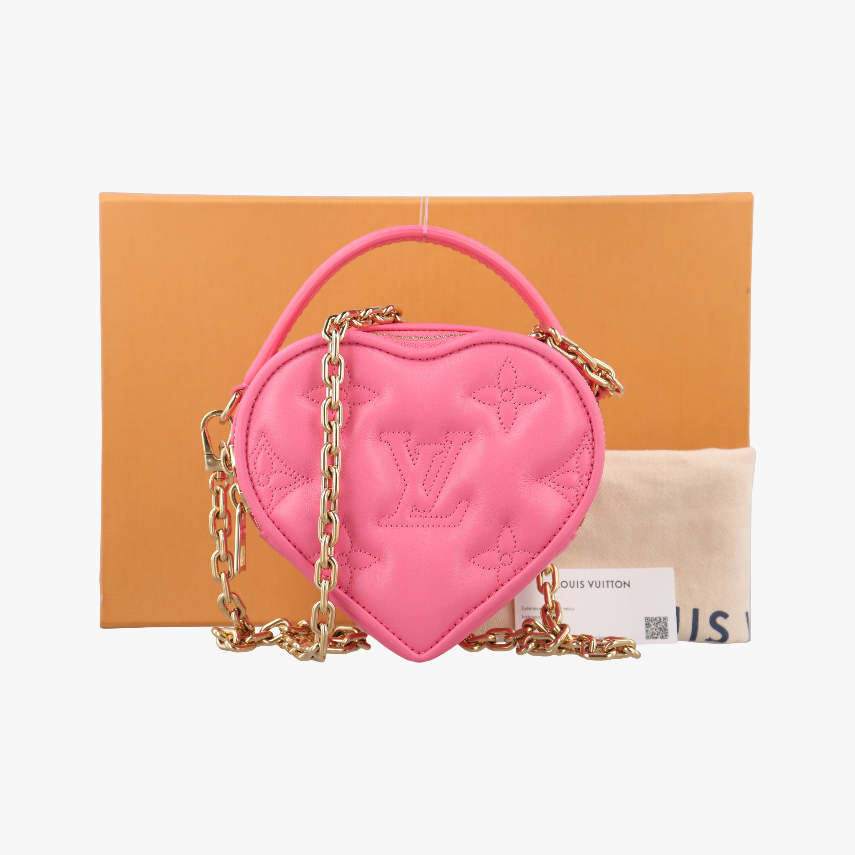 Pop My Heart Pouch dragon fruit Leather M81893 IC Chipポップマイハート ポーチ ドラゴンフルーツ レザー M81893 ICチップ