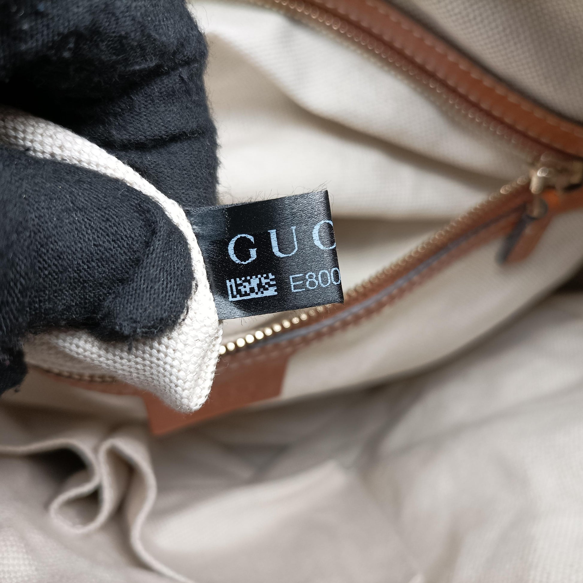 Heritage Horsebit Hobo Brown canvas x leather 247604 E8001682ヘリテージ ホースビット ホーボー ブラウン キャンバス×レザー 247604 E8001682