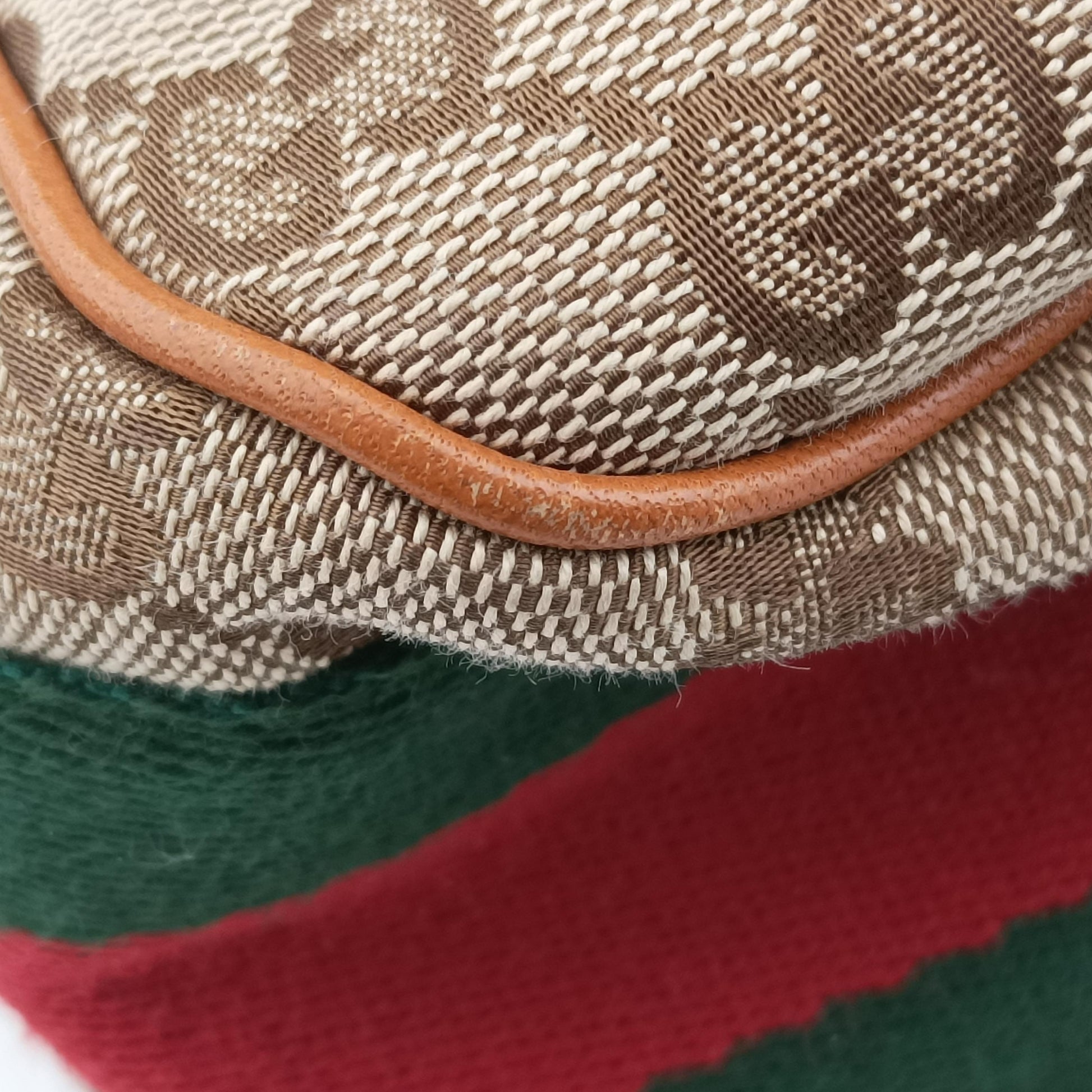 Heritage Horsebit Hobo Brown canvas x leather 247604 E8001682ヘリテージ ホースビット ホーボー ブラウン キャンバス×レザー 247604 E8001682