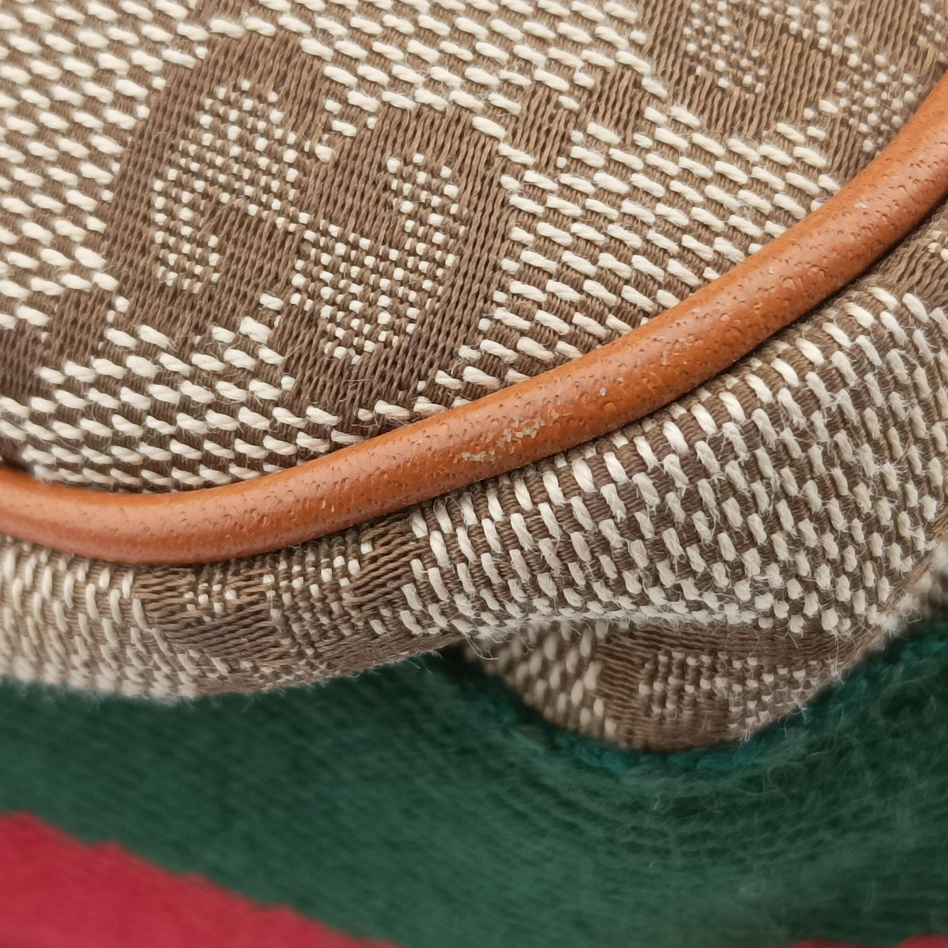 Heritage Horsebit Hobo Brown canvas x leather 247604 E8001682ヘリテージ ホースビット ホーボー ブラウン キャンバス×レザー 247604 E8001682