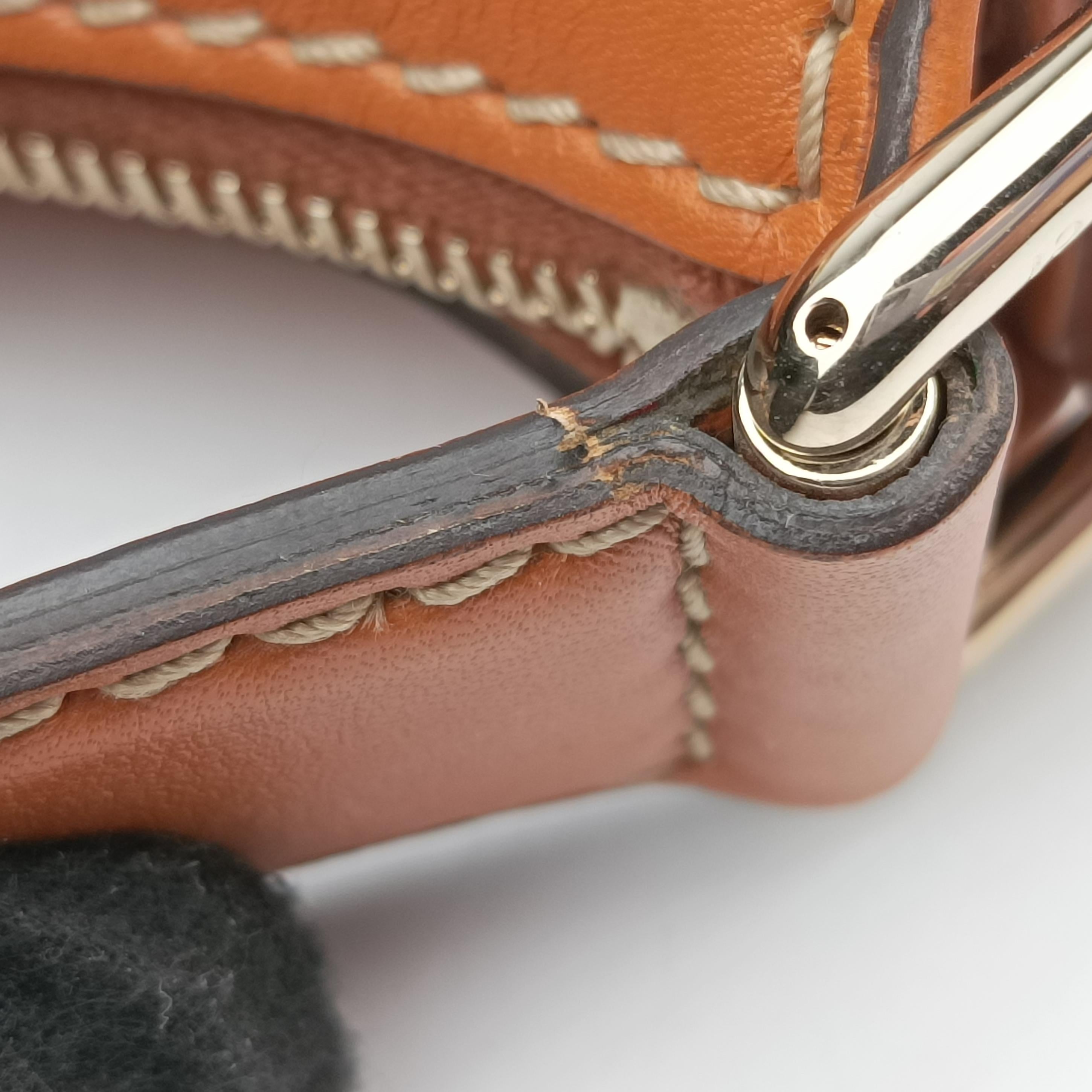 Heritage Horsebit Hobo Brown canvas x leather 247604 E8001682ヘリテージ ホースビット ホーボー ブラウン キャンバス×レザー 247604 E8001682