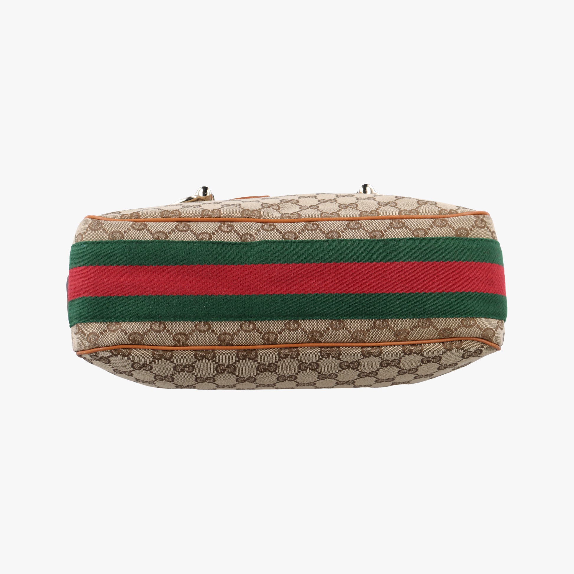 Heritage Horsebit Hobo Brown canvas x leather 247604 E8001682ヘリテージ ホースビット ホーボー ブラウン キャンバス×レザー 247604 E8001682