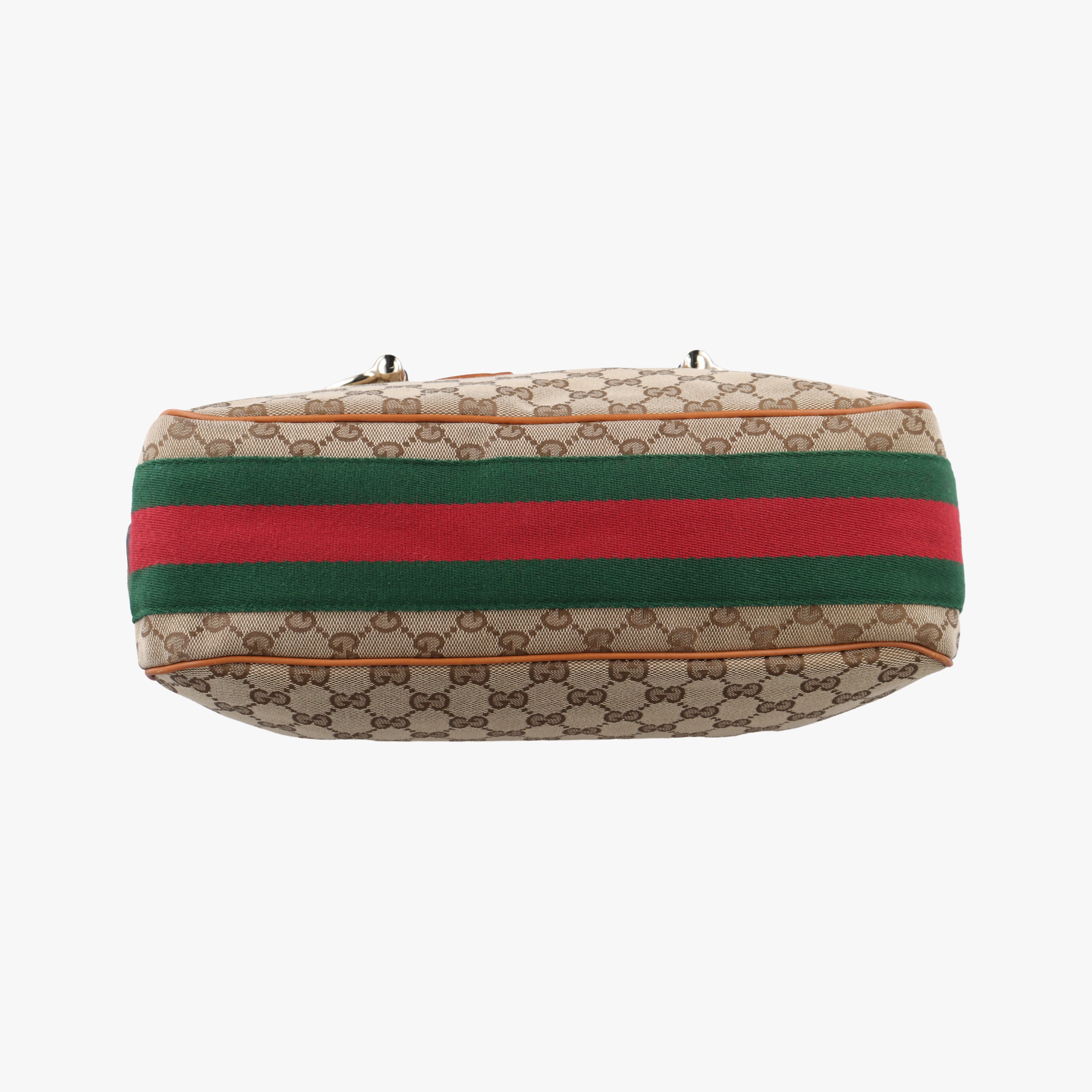 Heritage Horsebit Hobo Brown canvas x leather 247604 E8001682ヘリテージ ホースビット ホーボー ブラウン キャンバス×レザー 247604 E8001682