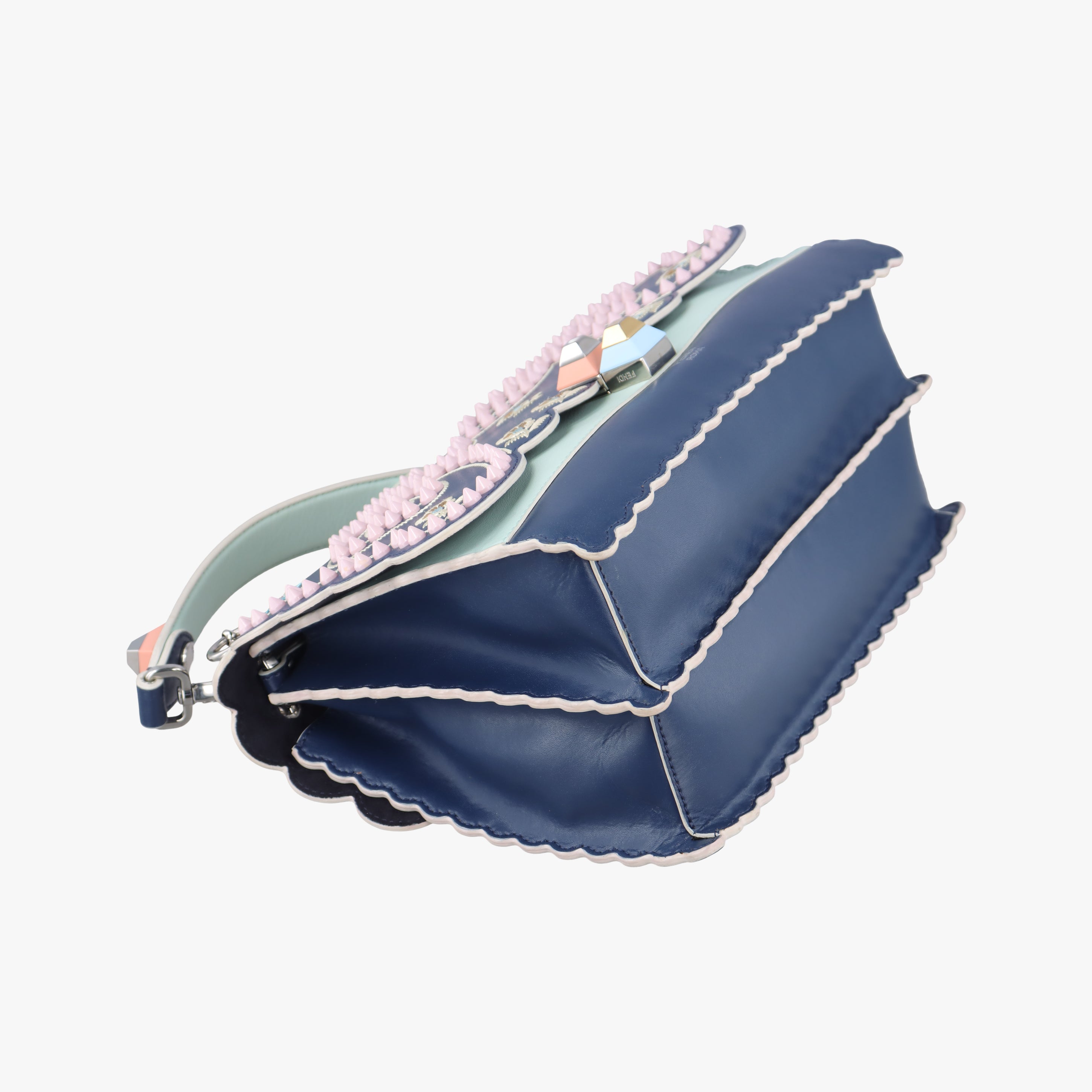 Kan I Blue×Multicolour Leather 8BT283 8BT283-OYA 178-0501キャナイ ブルー×マルチカラー レザー 8BT283 8BT283-OYA 178-0501