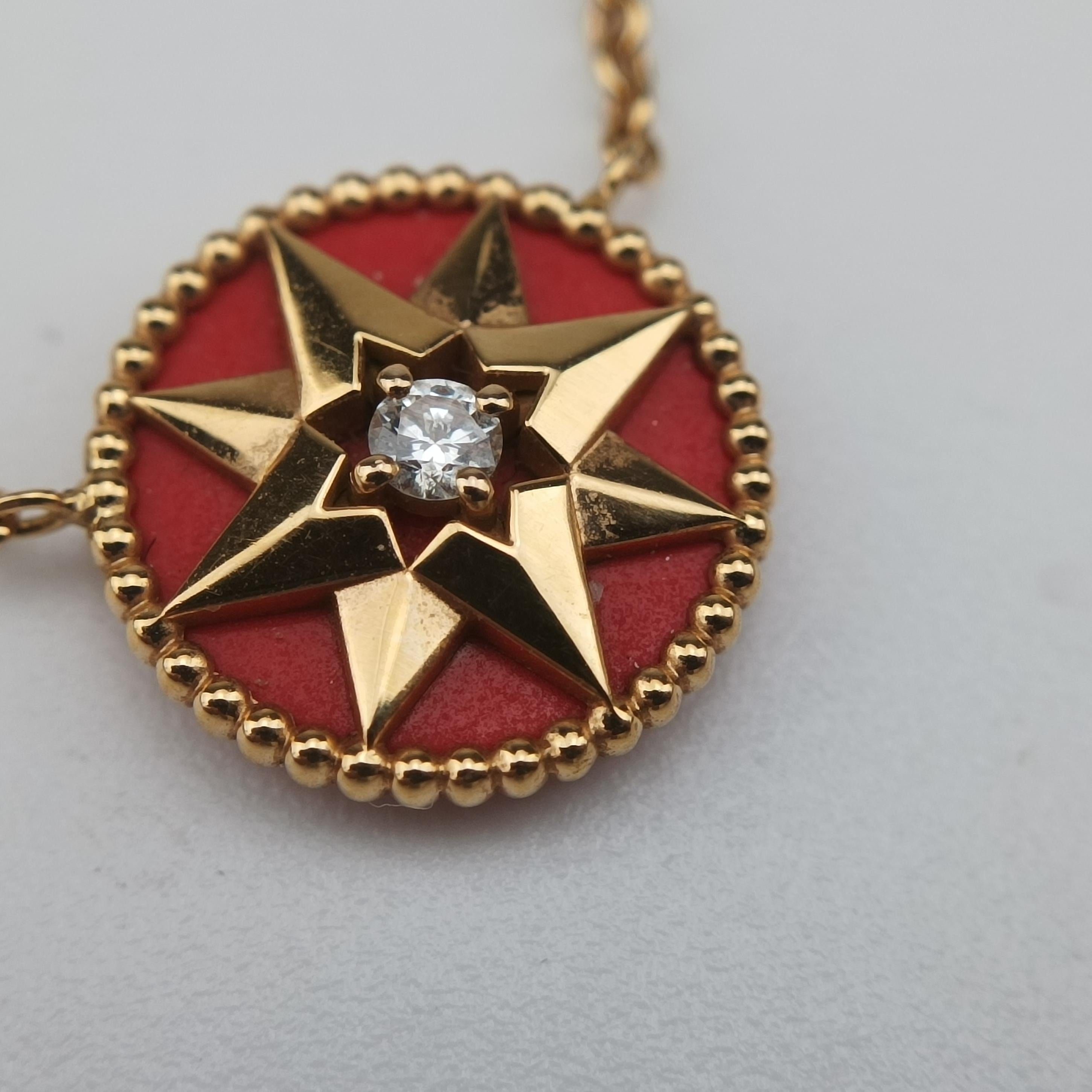 Rose des Vents medallion　 Red×golden AU750 125204ローズデヴァン メダリオン レッド×ゴールド AU750 125204