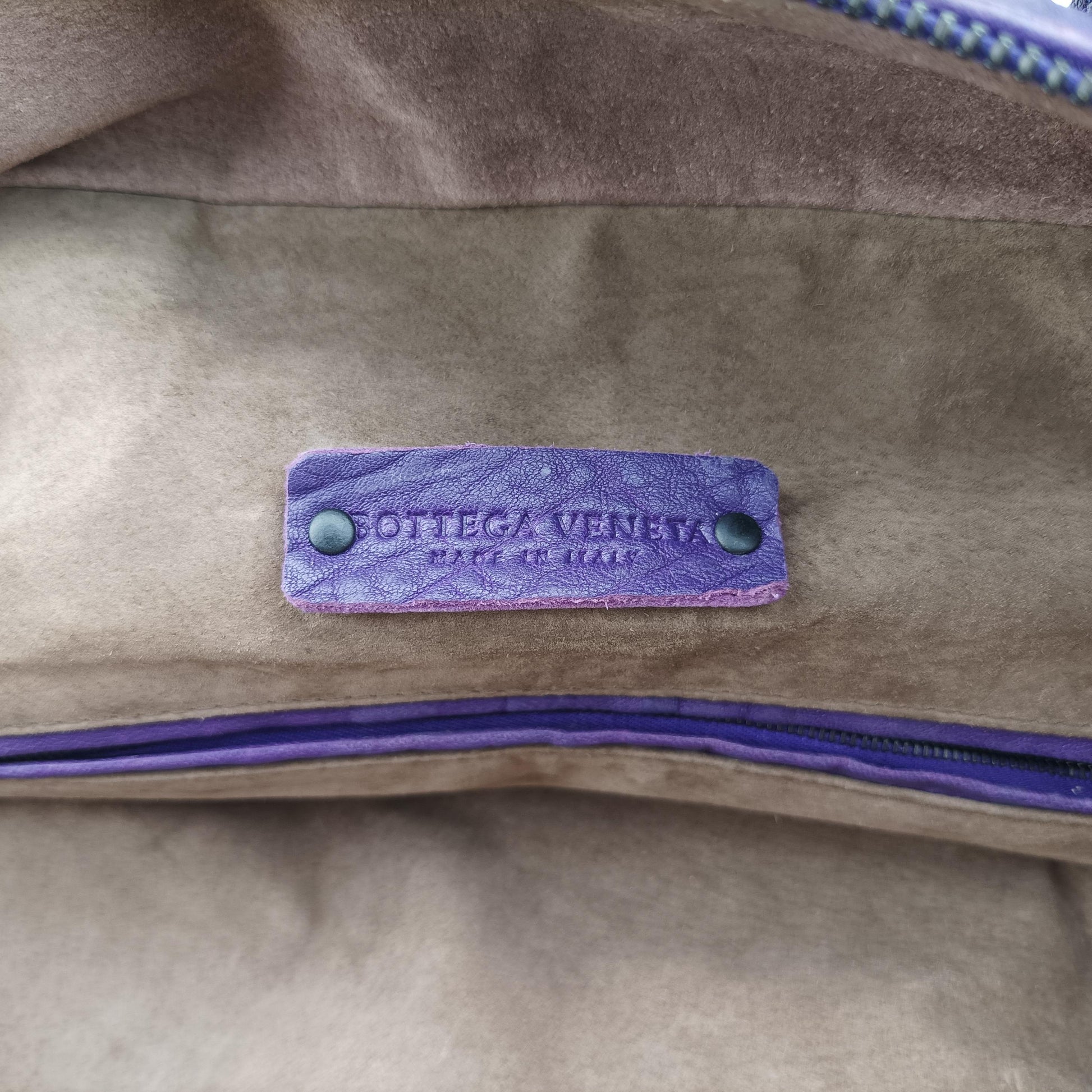 Intrecciato Trimmed Leather Purple Leather B00600165Bイントレチャートトリムレザー パープル レザー B00600165B