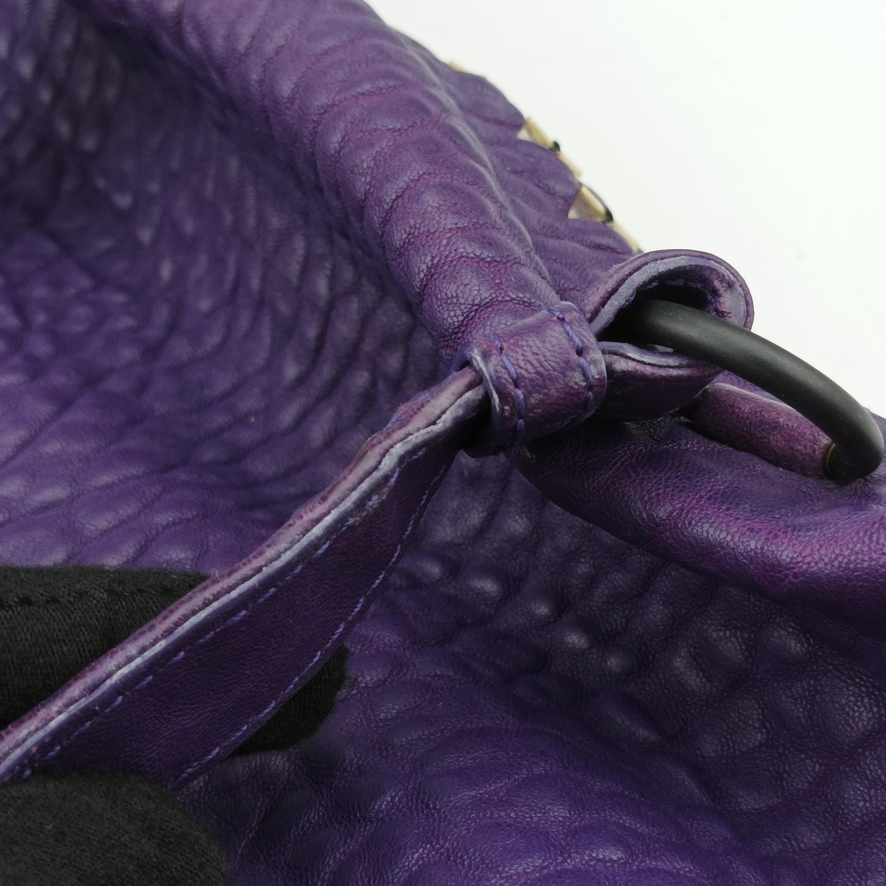 Intrecciato Trimmed Leather Purple Leather B00600165Bイントレチャートトリムレザー パープル レザー B00600165B