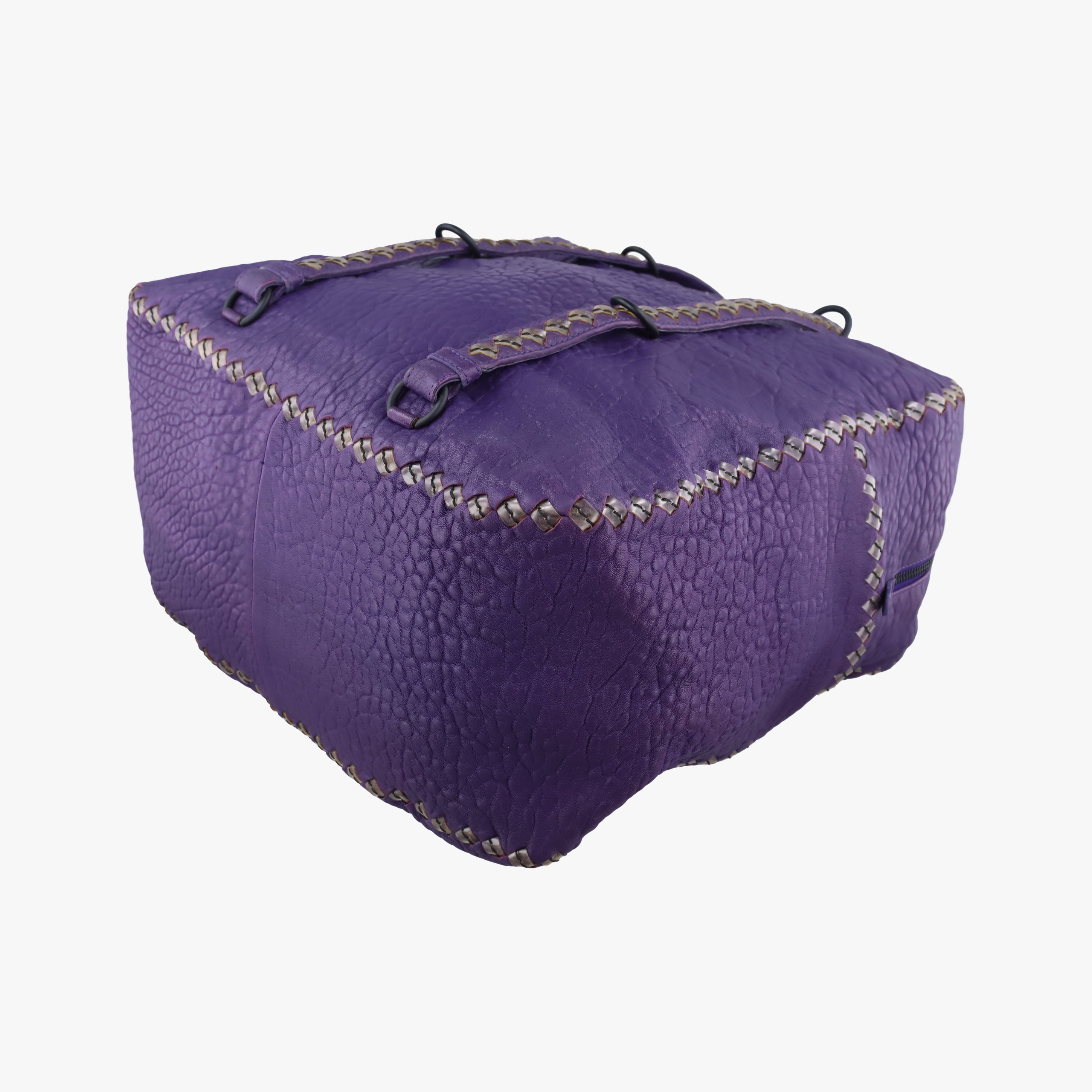 Intrecciato Trimmed Leather Purple Leather B00600165Bイントレチャートトリムレザー パープル レザー B00600165B