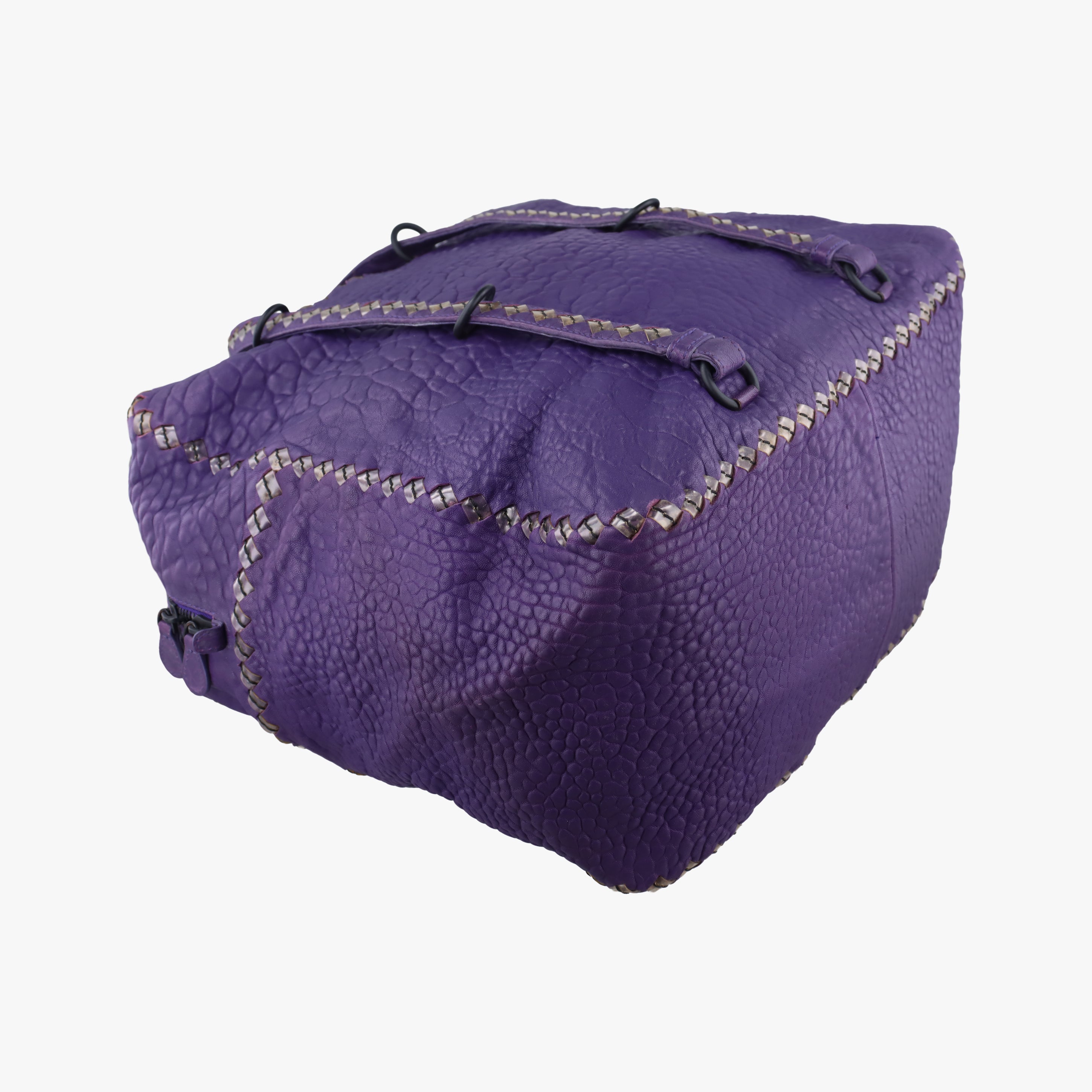 Intrecciato Trimmed Leather Purple Leather B00600165Bイントレチャートトリムレザー パープル レザー B00600165B