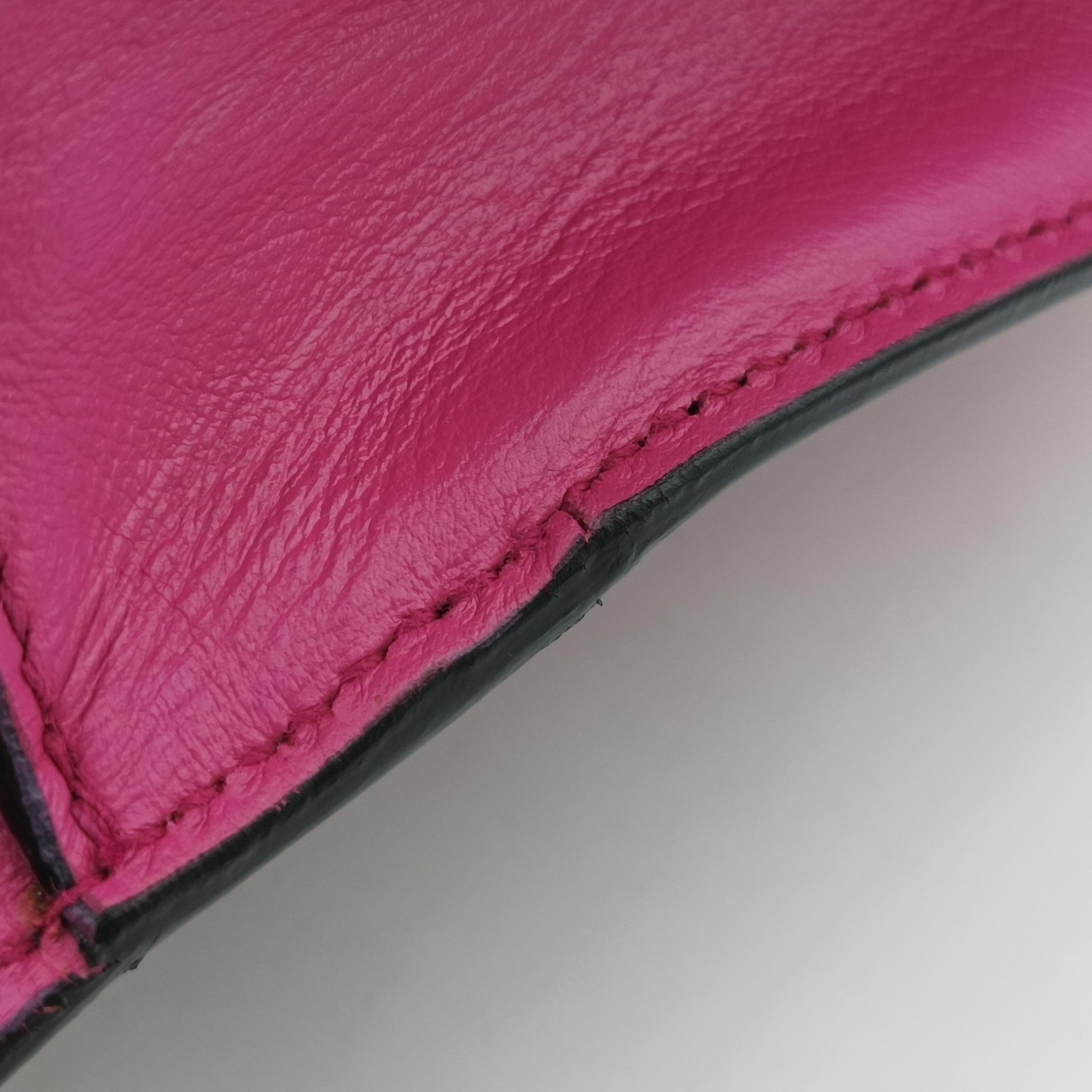 Cahier Pink×Black Leather 1BD045 25カイエ ピンク×ブラック レザー 1BD045 25