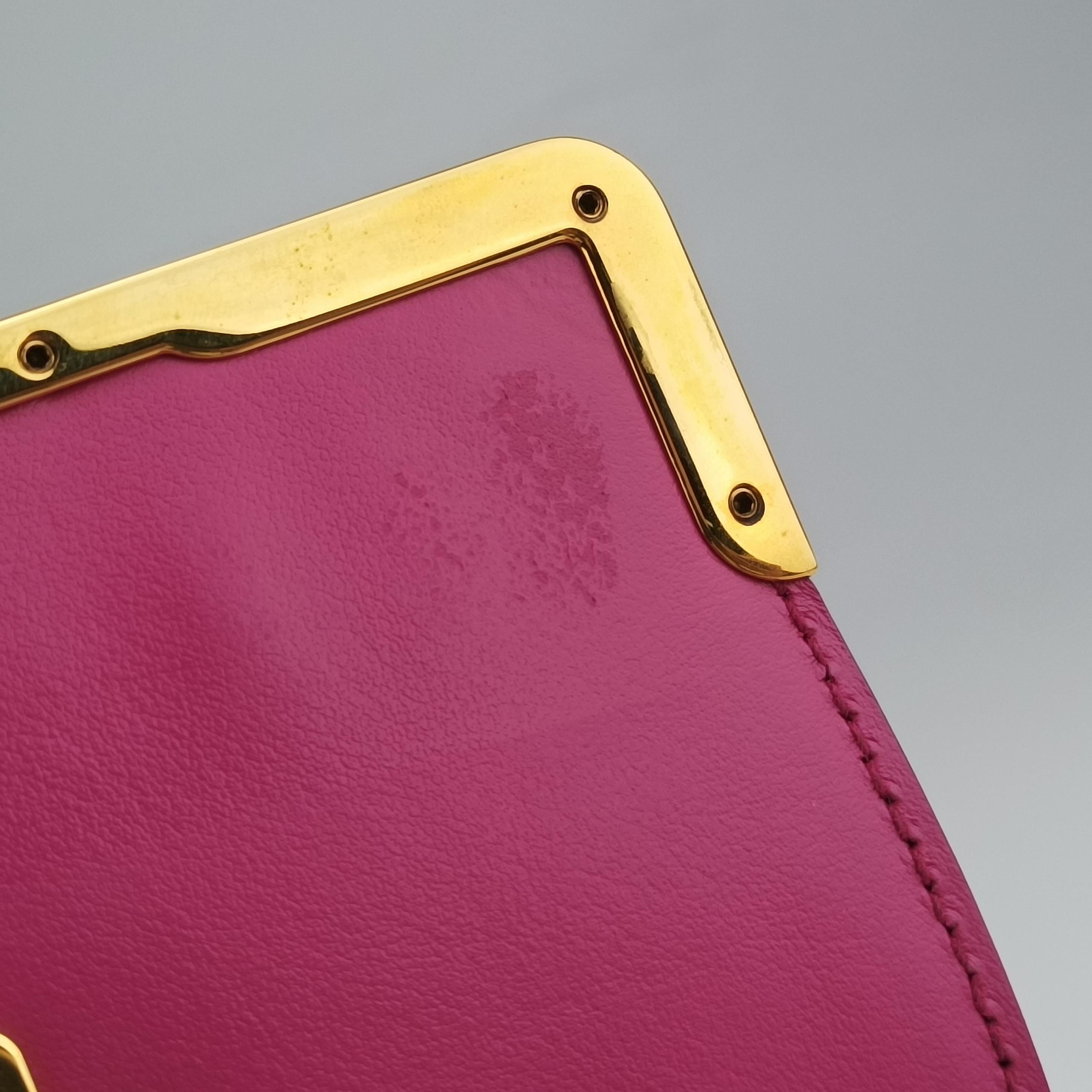 Cahier Pink×Black Leather 1BD045 25カイエ ピンク×ブラック レザー 1BD045 25