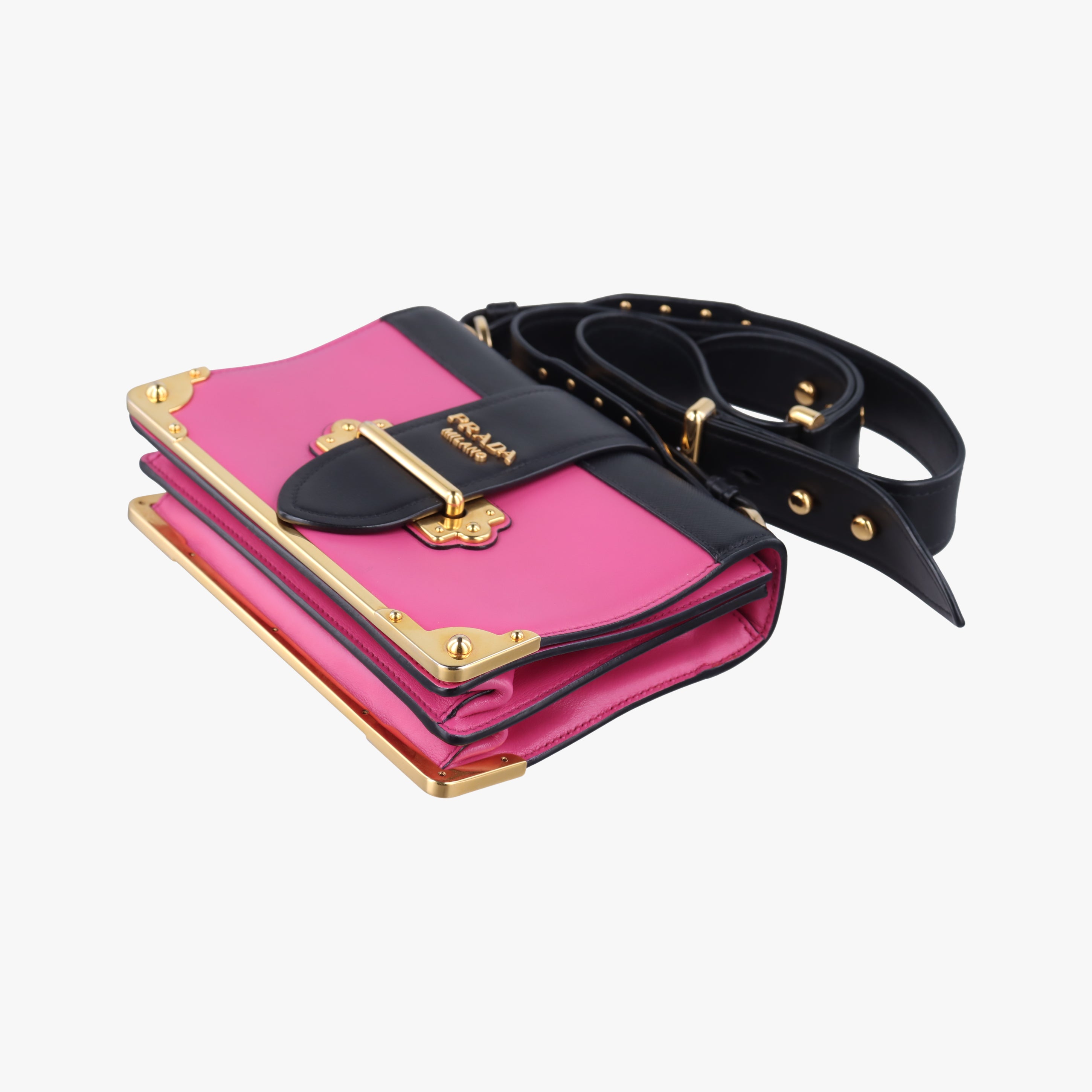 Cahier Pink×Black Leather 1BD045 25カイエ ピンク×ブラック レザー 1BD045 25