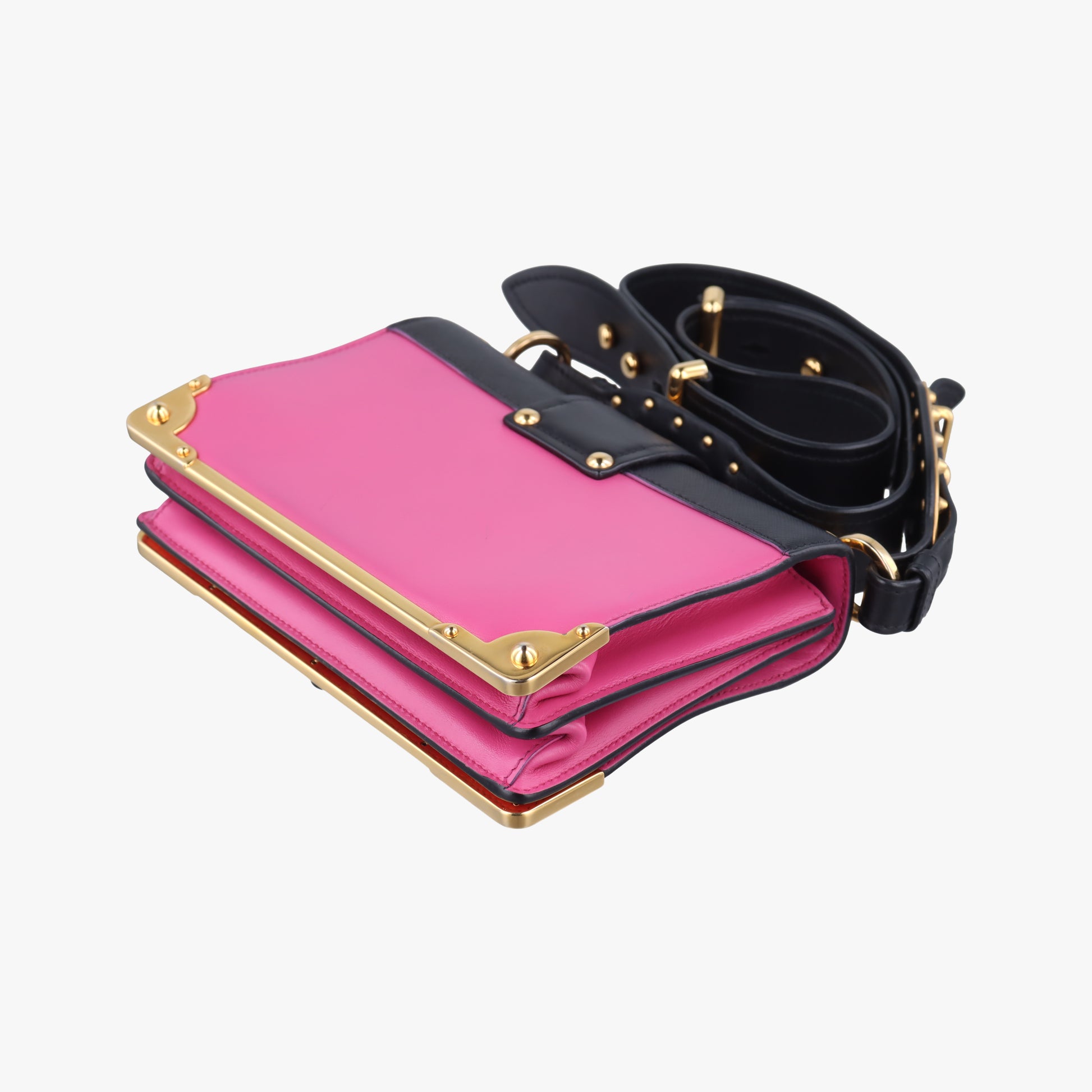 Cahier Pink×Black Leather 1BD045 25カイエ ピンク×ブラック レザー 1BD045 25