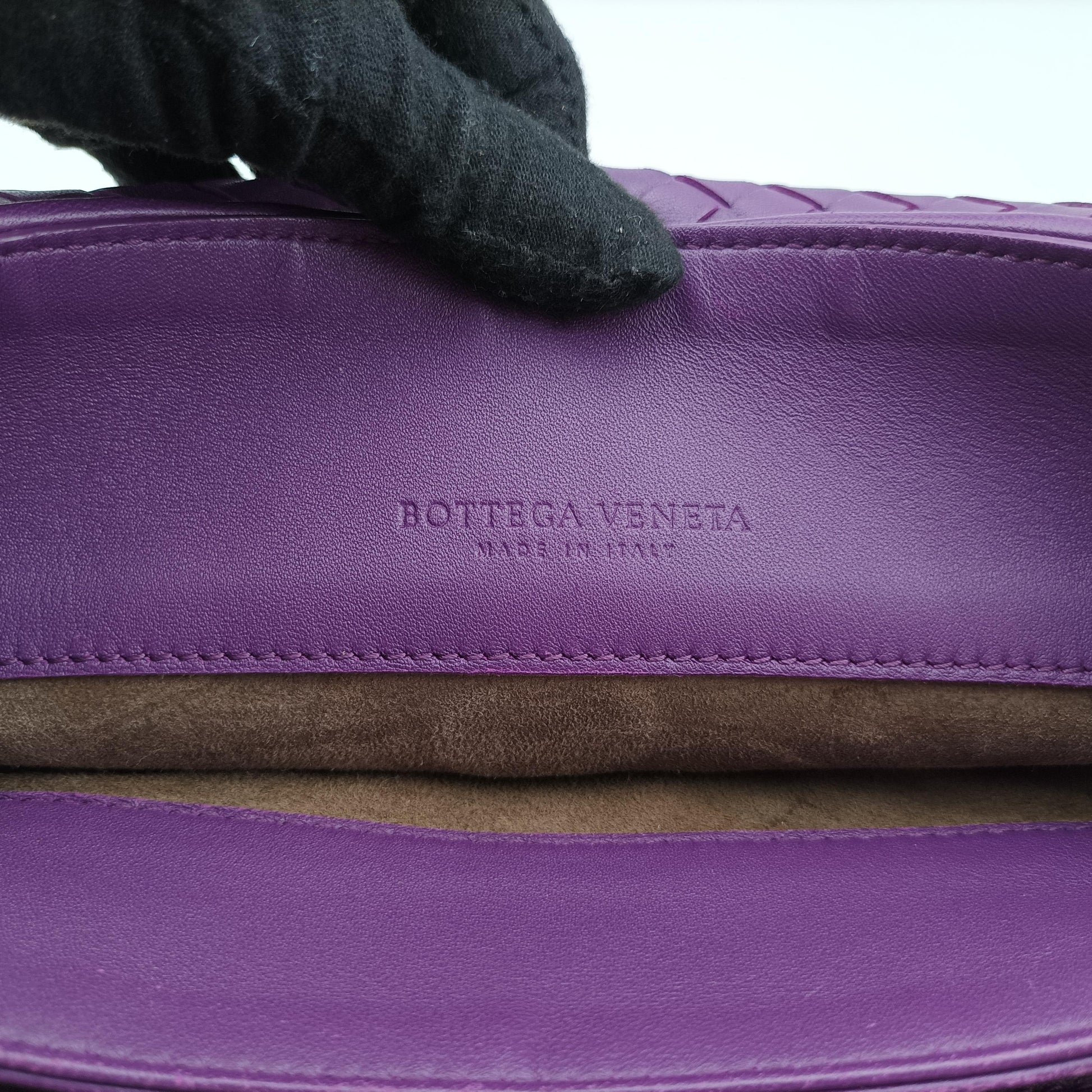 Intrecciato Olimpia Purple lambskin B07506785Pイントレチャート オリンピア パープル ラムスキン B07506785P