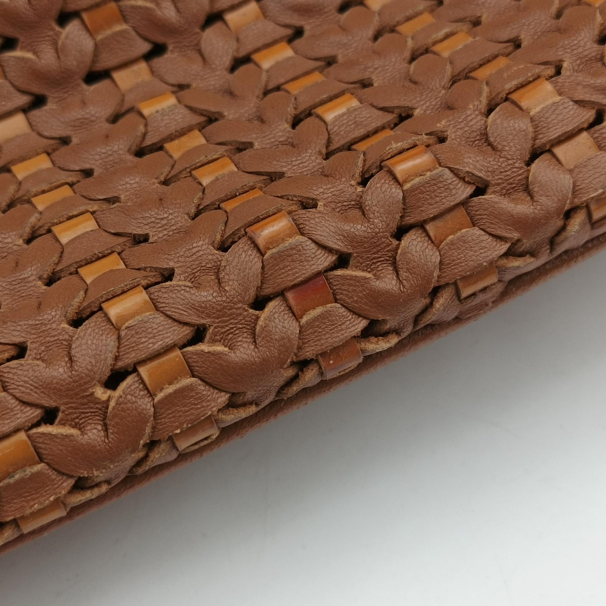 Soft Lady Dior Canage INTRECCIATO Tote Brown lambskin 01-RU-0078ソフト レディディオール カナージュ イントレチャート トート ブラウン ラムスキン 01-RU-0078