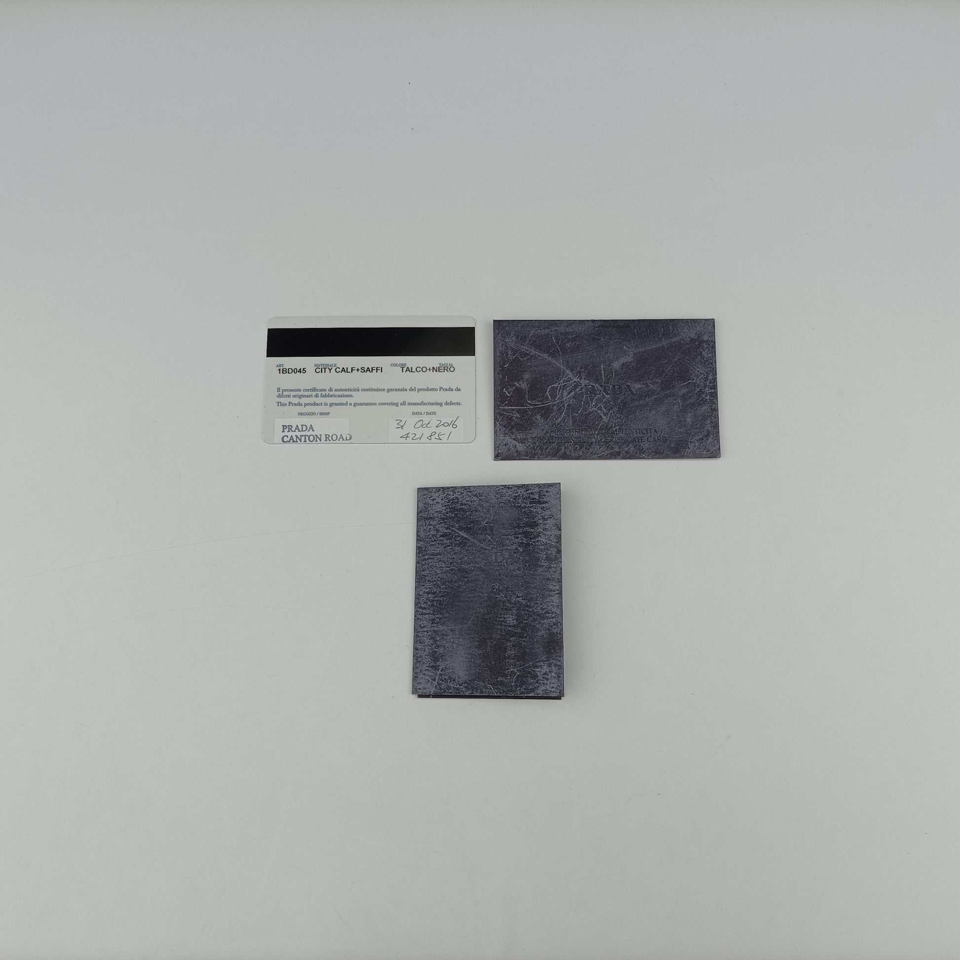 Cahier Black×white Leather×SAFFIANO Leather 1BD045 25カイエ ブラック×ホワイト レザー×サフィアーノレザー 1BD045 25