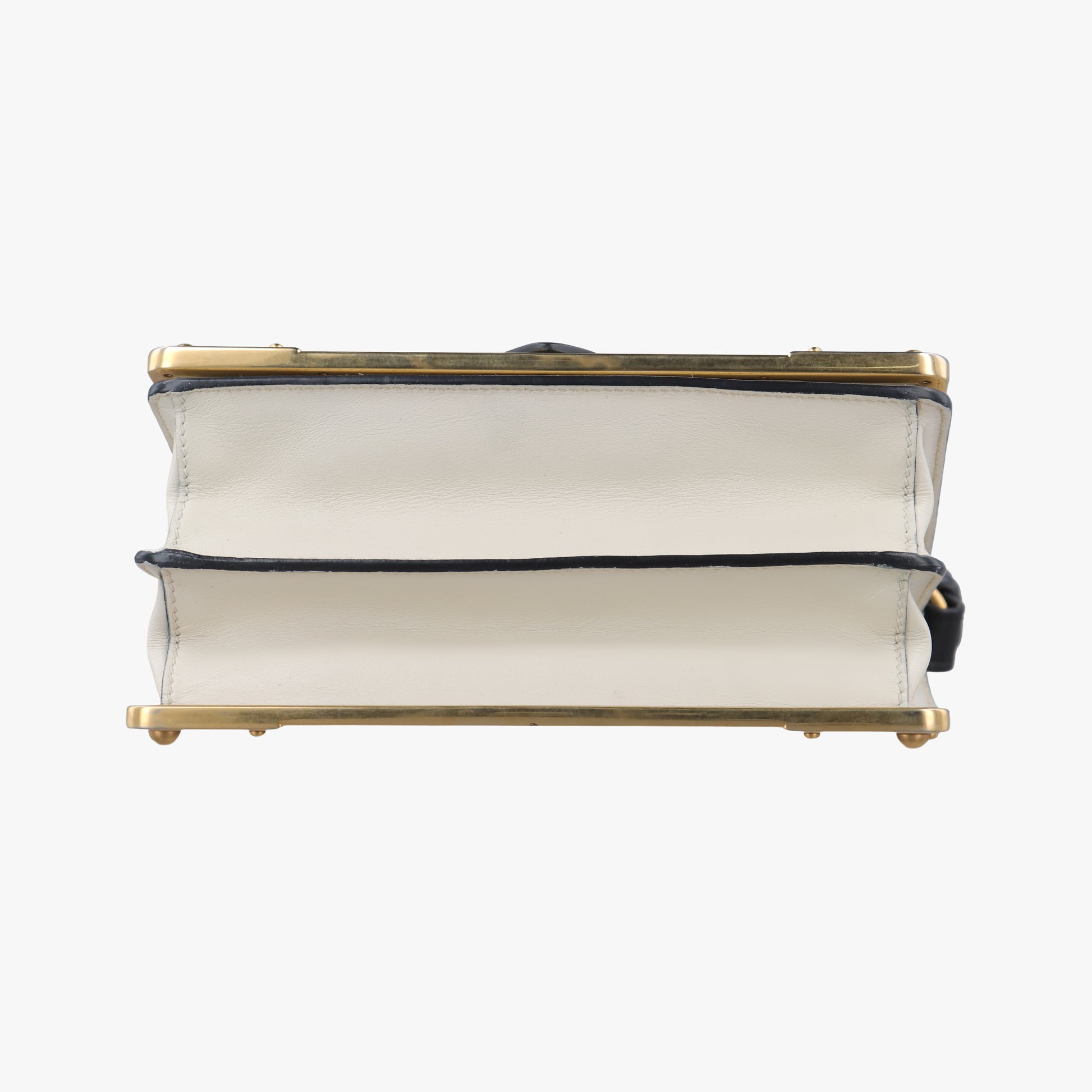 Cahier Black×white Leather×SAFFIANO Leather 1BD045 25カイエ ブラック×ホワイト レザー×サフィアーノレザー 1BD045 25