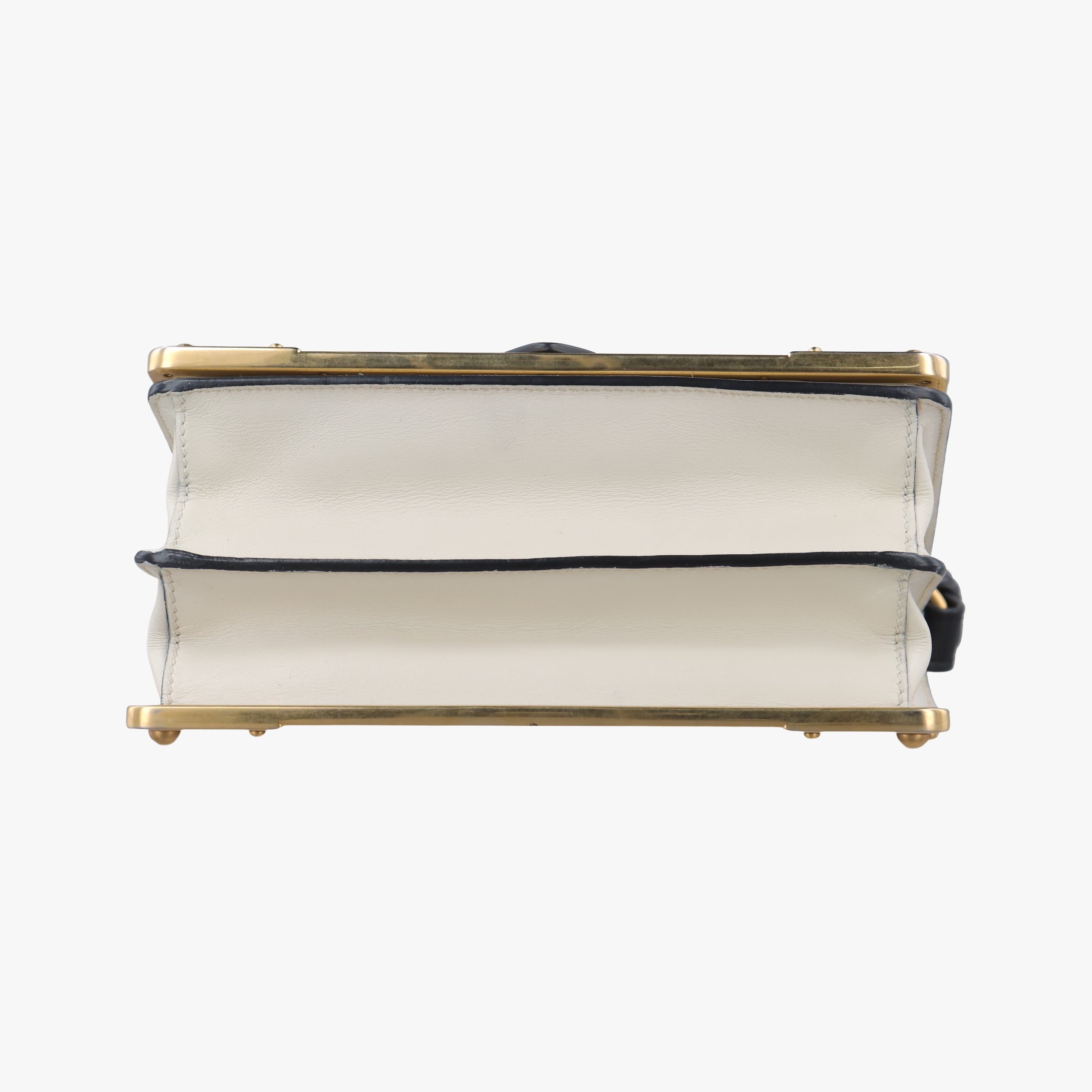 Cahier Black×white Leather×SAFFIANO Leather 1BD045 25カイエ ブラック×ホワイト レザー×サフィアーノレザー 1BD045 25