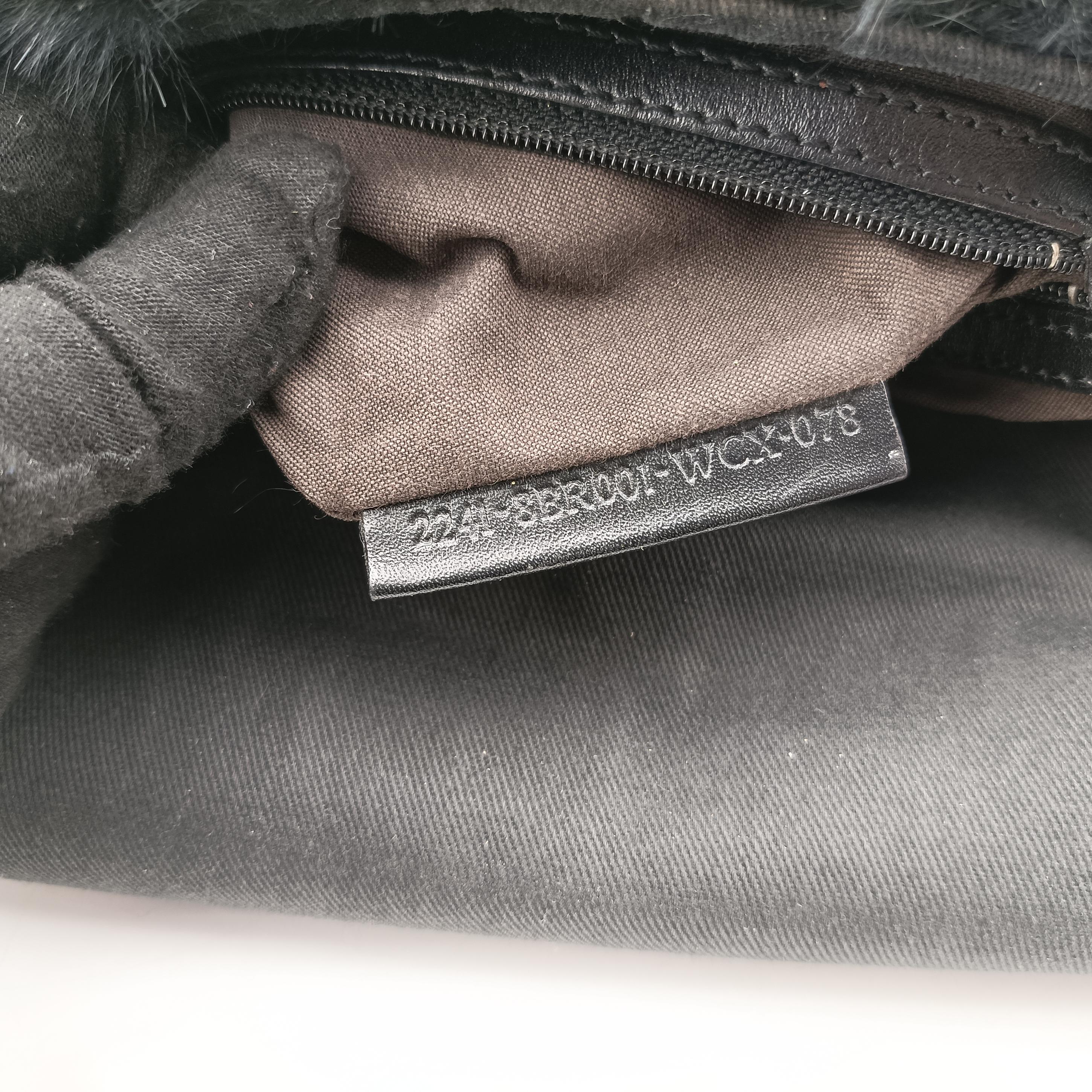 Baguette Zucchino Black ponyhair 8BR001 2241-8BR001-WCX-078マンマバケット ズッキーノ柄 ブラック ハラコ 8BR001 2241-8BR001-WCX-078