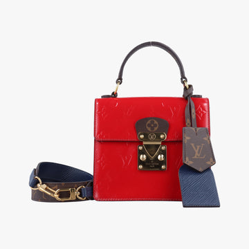 Spring street PM Scarlet Red Vernis×Leather×Monogram Canvas M90505 NZ2119スプリングストリートPM スカーレット ヴェルニ×レザー×モノグラムキャンバス M90505 NZ2119