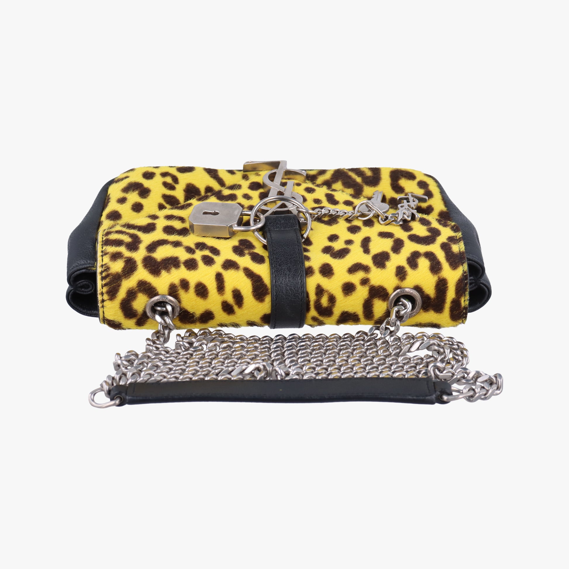 Monogram Leopard Print Baby Punk Chain Yellow x Black x Multicolor ponyhair 401648 CLD401648.0715モノグラム レオパードプリント ベビーパンクチェーン イエロー×ブラック×マルチカラー ハラコ 401648 CLD401648.0715