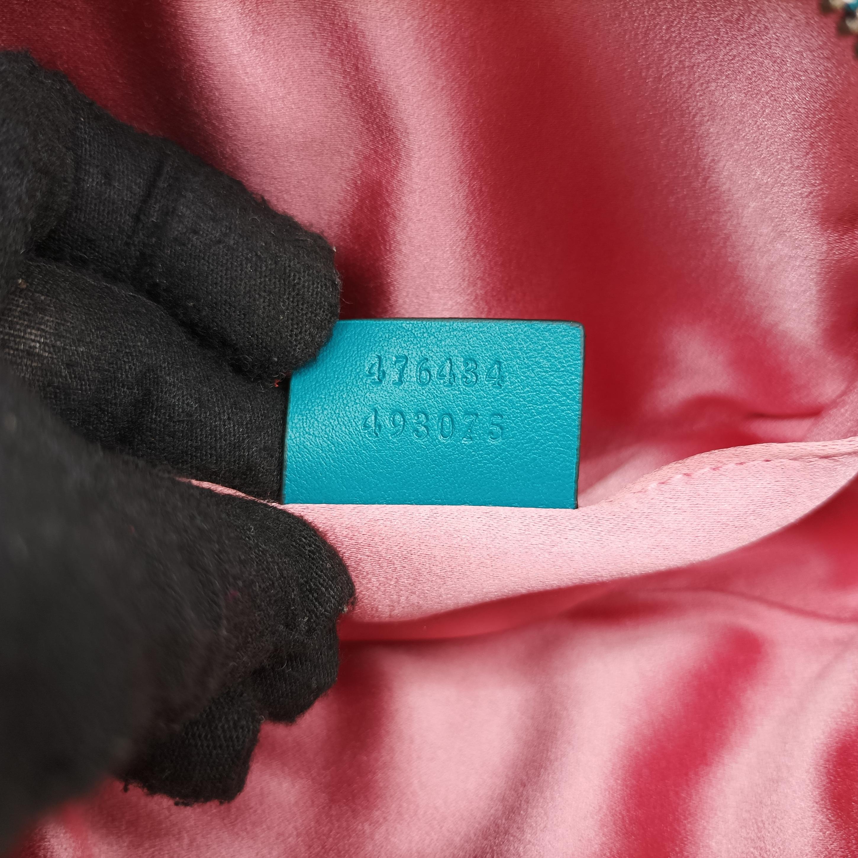 GG Marmont Blue velour 476434 A022520049GGマーモント ブルー ベロア 476434 A022520049