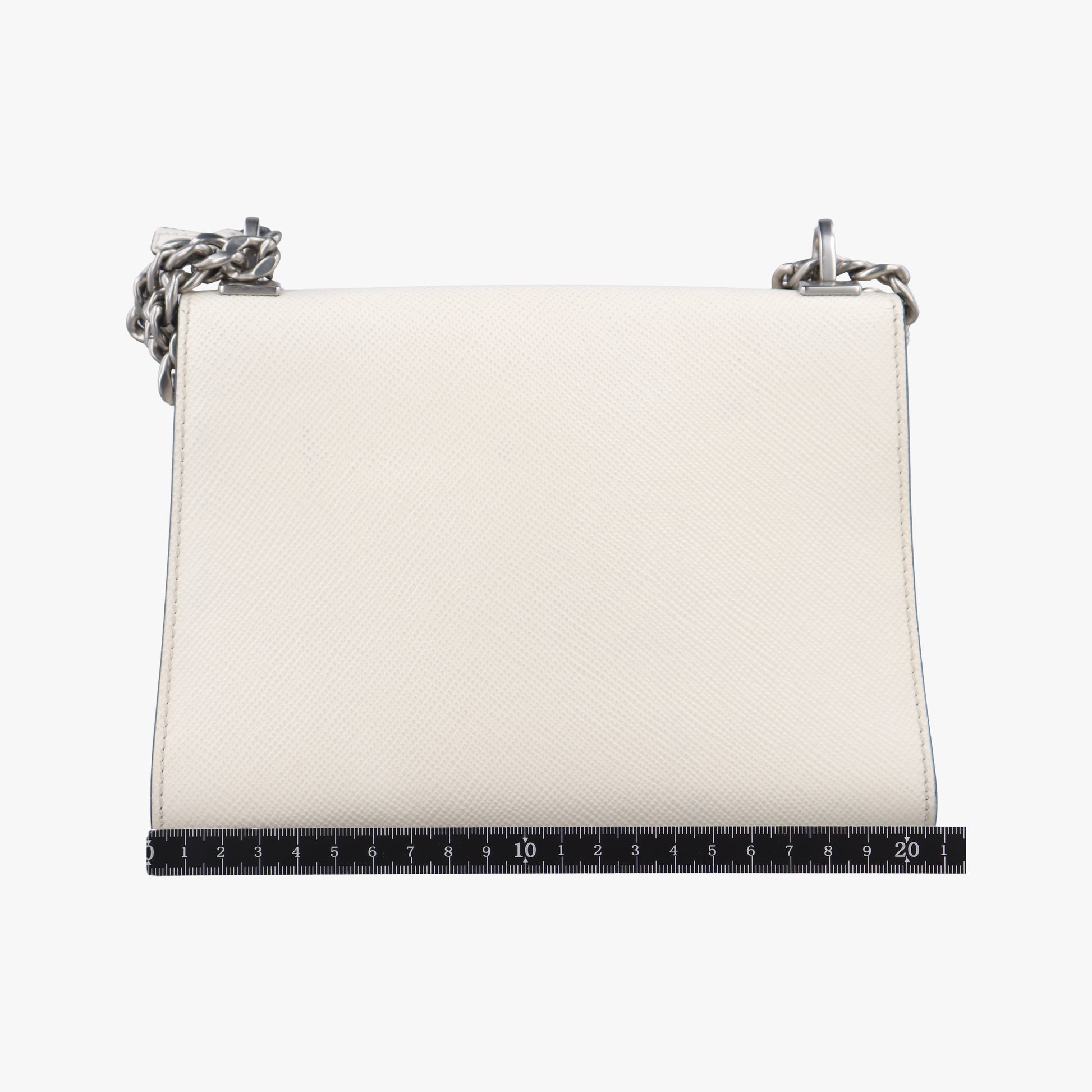 Monochrome Robot White SAFFIANO Leather 1BD127 7/Dモノクローム ロボット ホワイト サフィアーノレザー 1BD127 7/D
