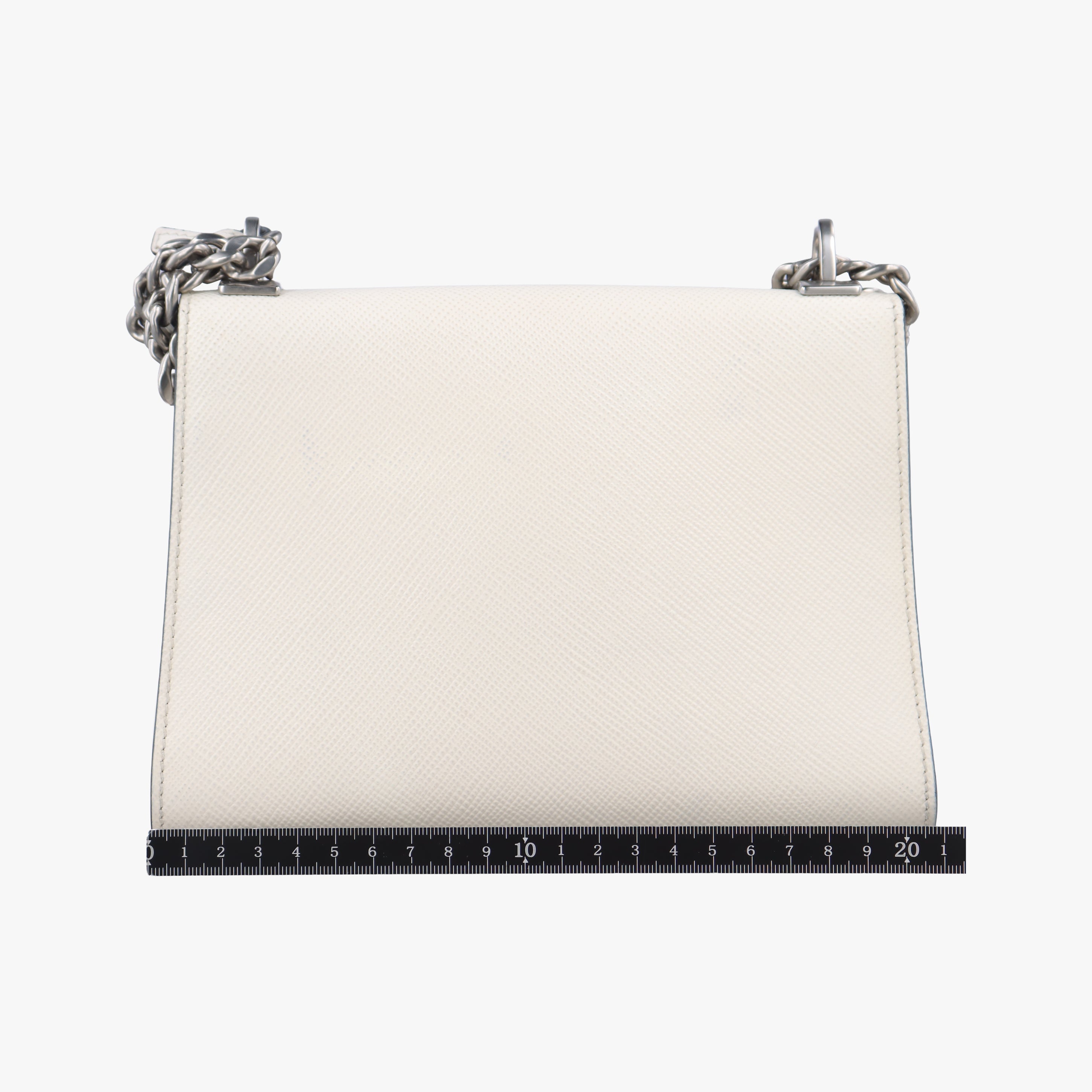 Monochrome Robot White SAFFIANO Leather 1BD127 7/Dモノクローム ロボット ホワイト サフィアーノレザー 1BD127 7/D