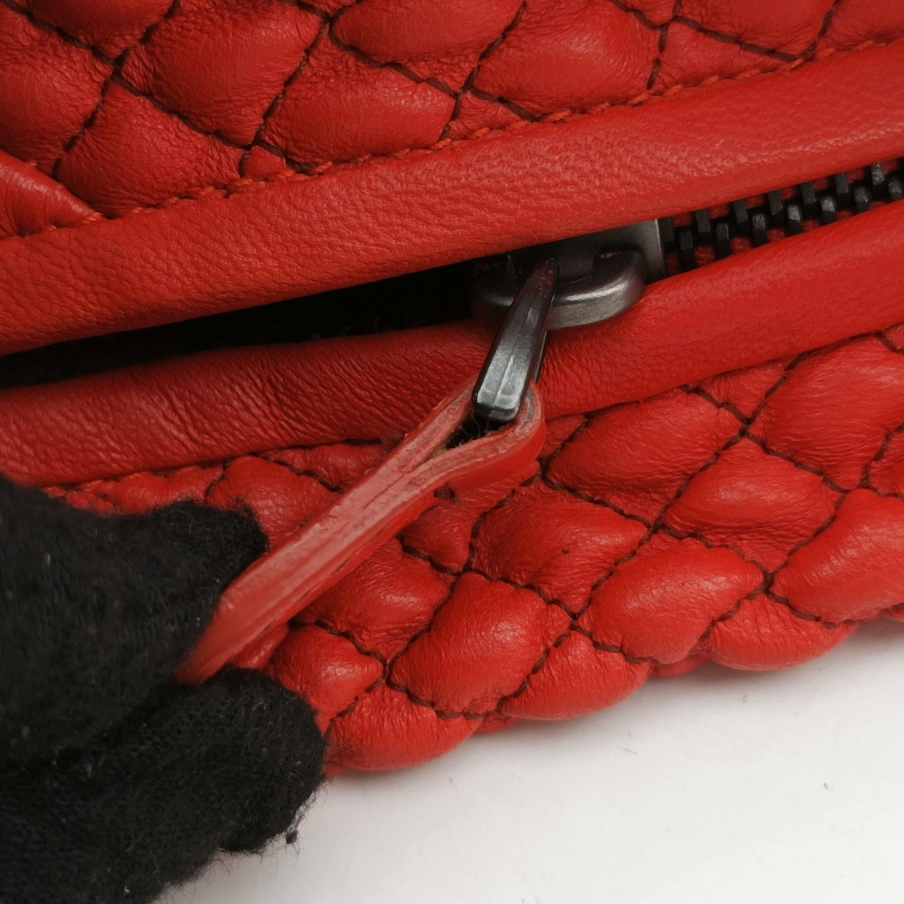 Hobo Intrecciato Red lambskin 232499 VO510 6551 EPEV 2011 1952 Eホーボーイントレチャート レッド ラムスキン 232499 VO510 6551 EPEV 2011 1952 E