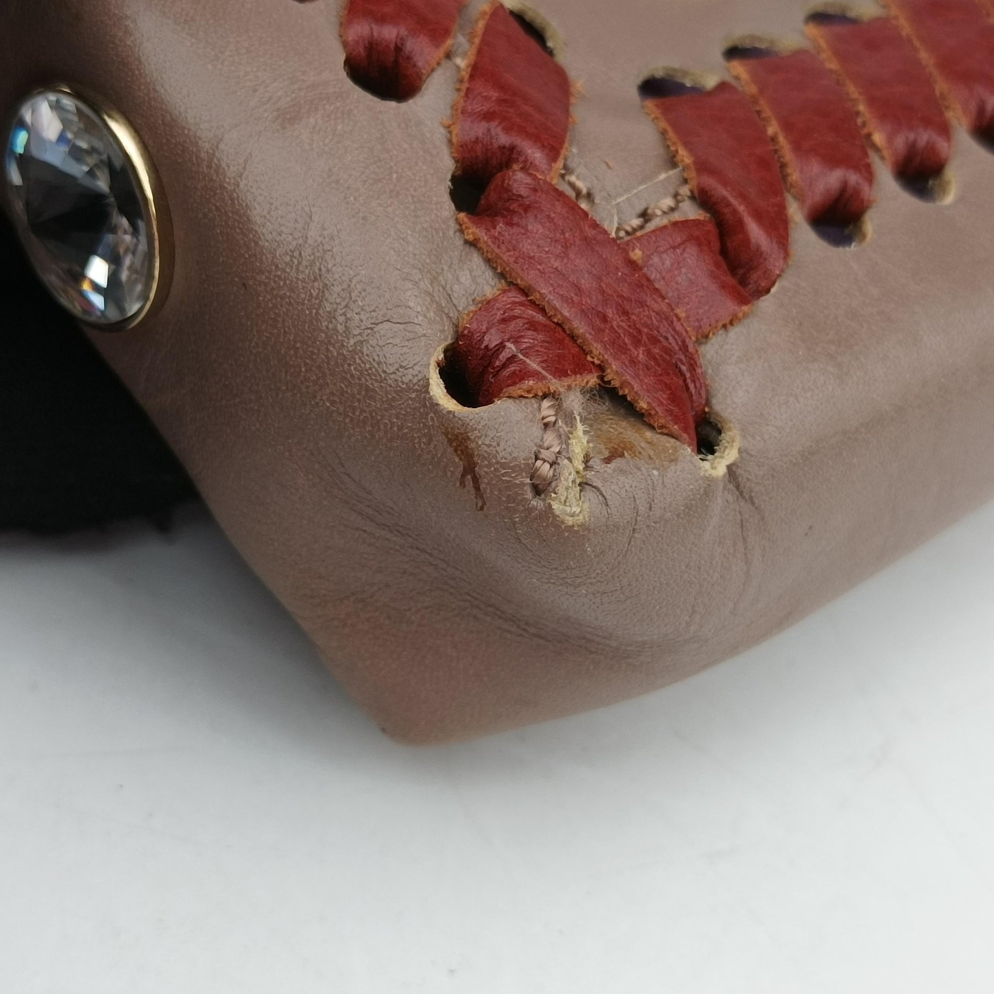 Jeweled Mini Stitch Baguette beige×Multicolour Leather 8BT135 2579-8BT135 YX8-088ジュエルドミニステッチバゲット ベージュ×マルチカラー レザー 8BT135 2579-8BT135 YX8-088