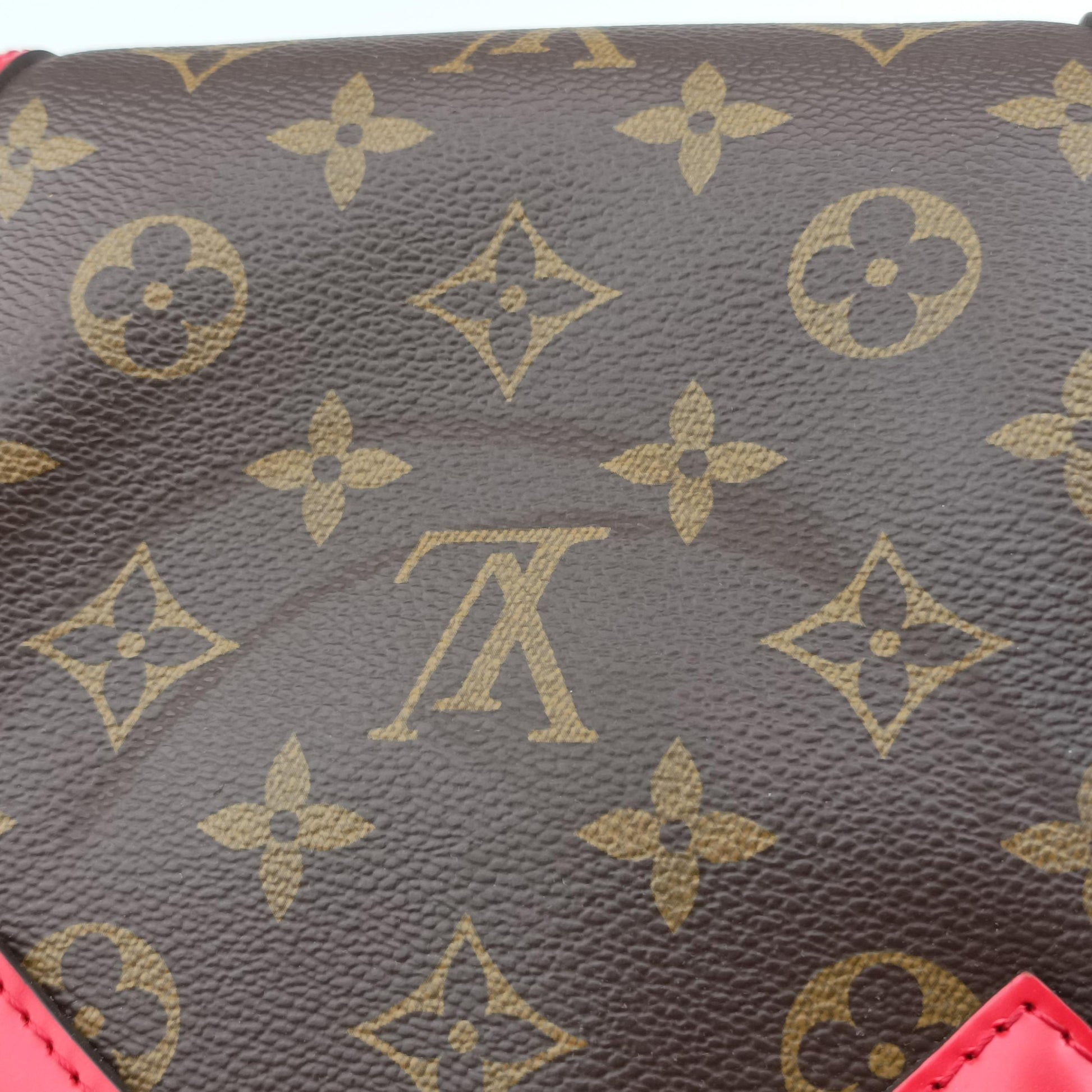 PHENIX PM brown×COQUELICOT Monogram Canvas×calf leather M41537 CA5105フェニックスPM モノグラム/ブラウン系×コクリコ モノグラムキャンバス×カーフレザー M41537 CA5105