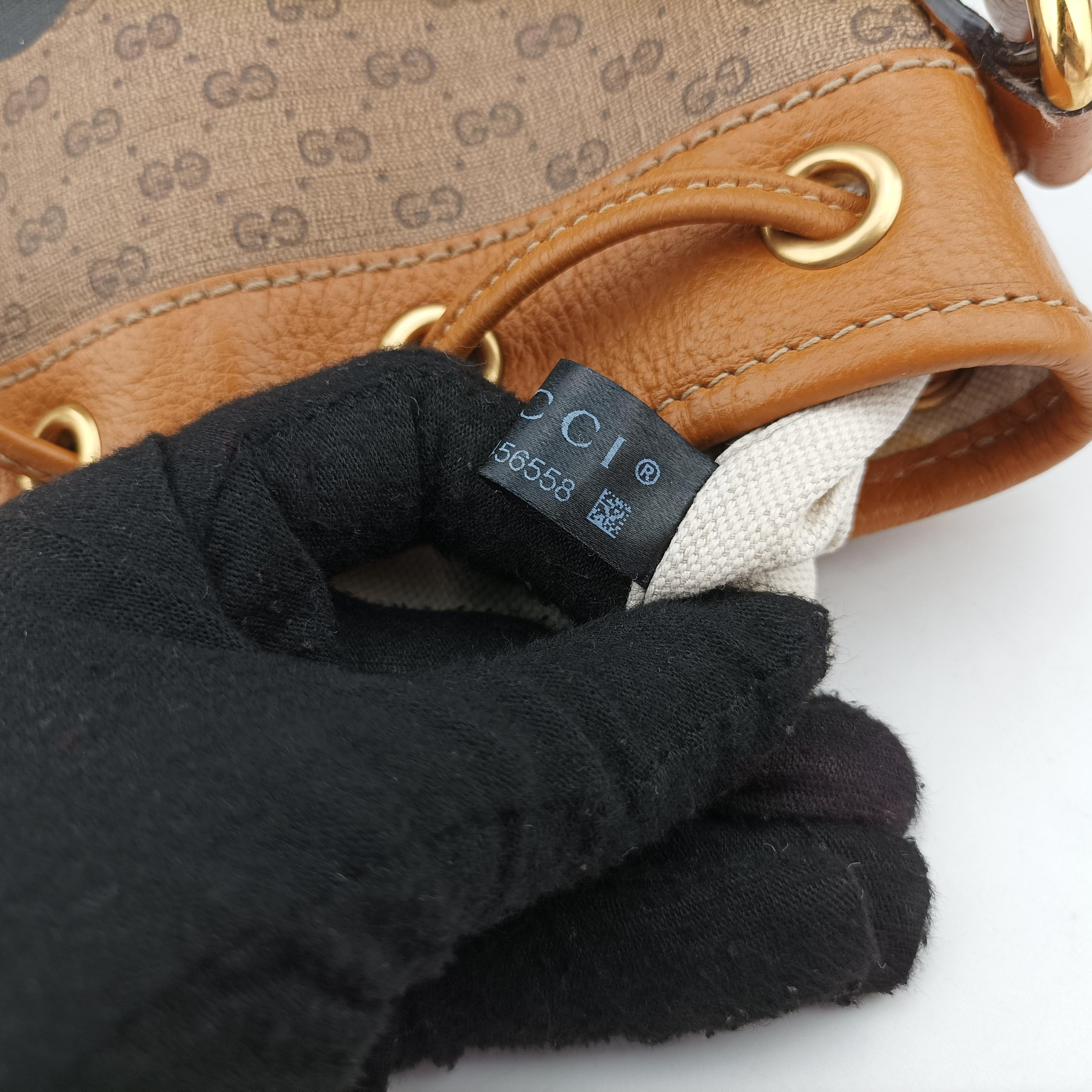 Micro GG/Small Bucket Bag Brown×Multicolour PVC coated canvas 602691 B031456558ミッキーマウス マイクロGG/スモールバケットバッグ ブラウン×マルチカラー PVCコーティングキャンバス 602691 B031456558