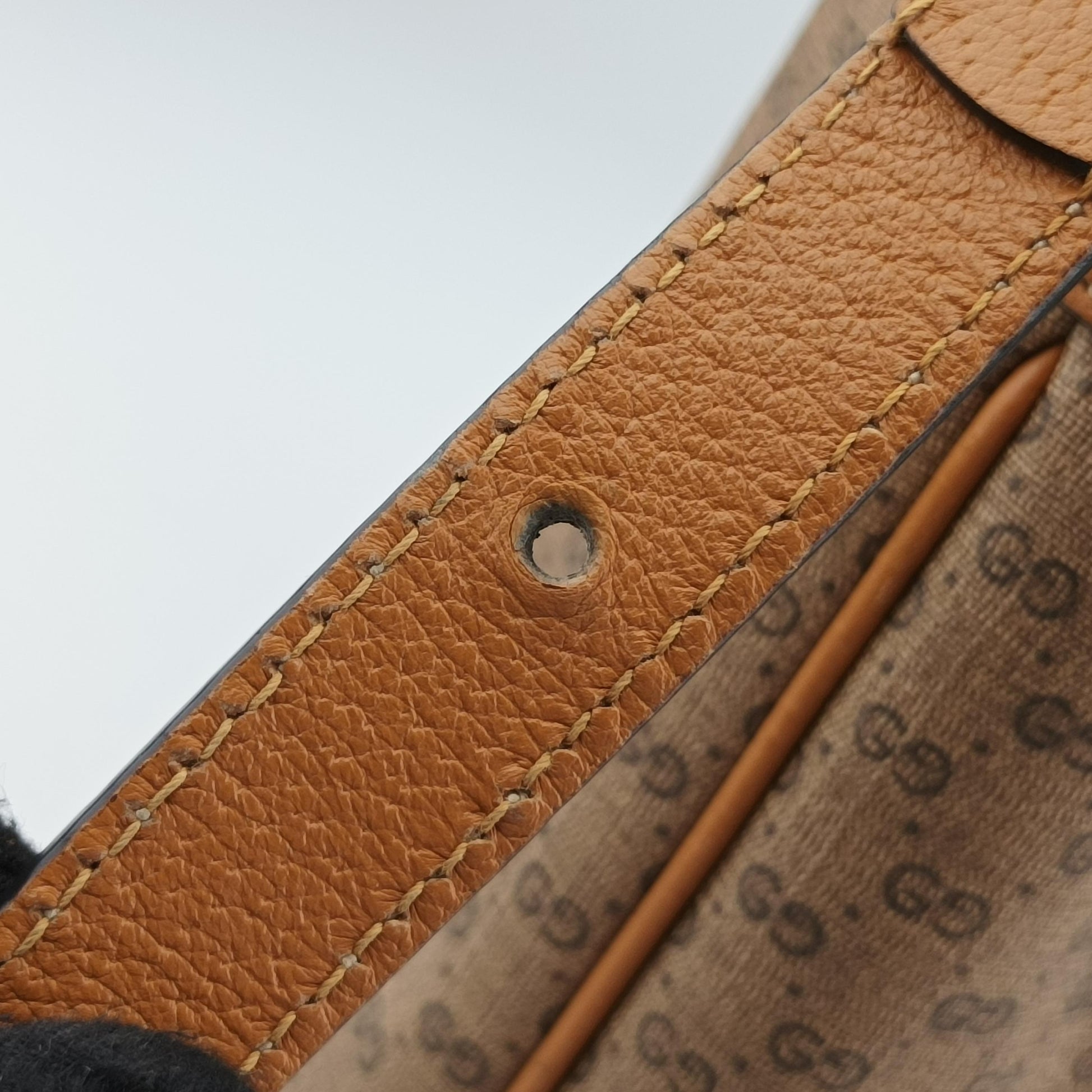 Micro GG/Small Bucket Bag Brown×Multicolour PVC coated canvas 602691 B031456558ミッキーマウス マイクロGG/スモールバケットバッグ ブラウン×マルチカラー PVCコーティングキャンバス 602691 B031456558