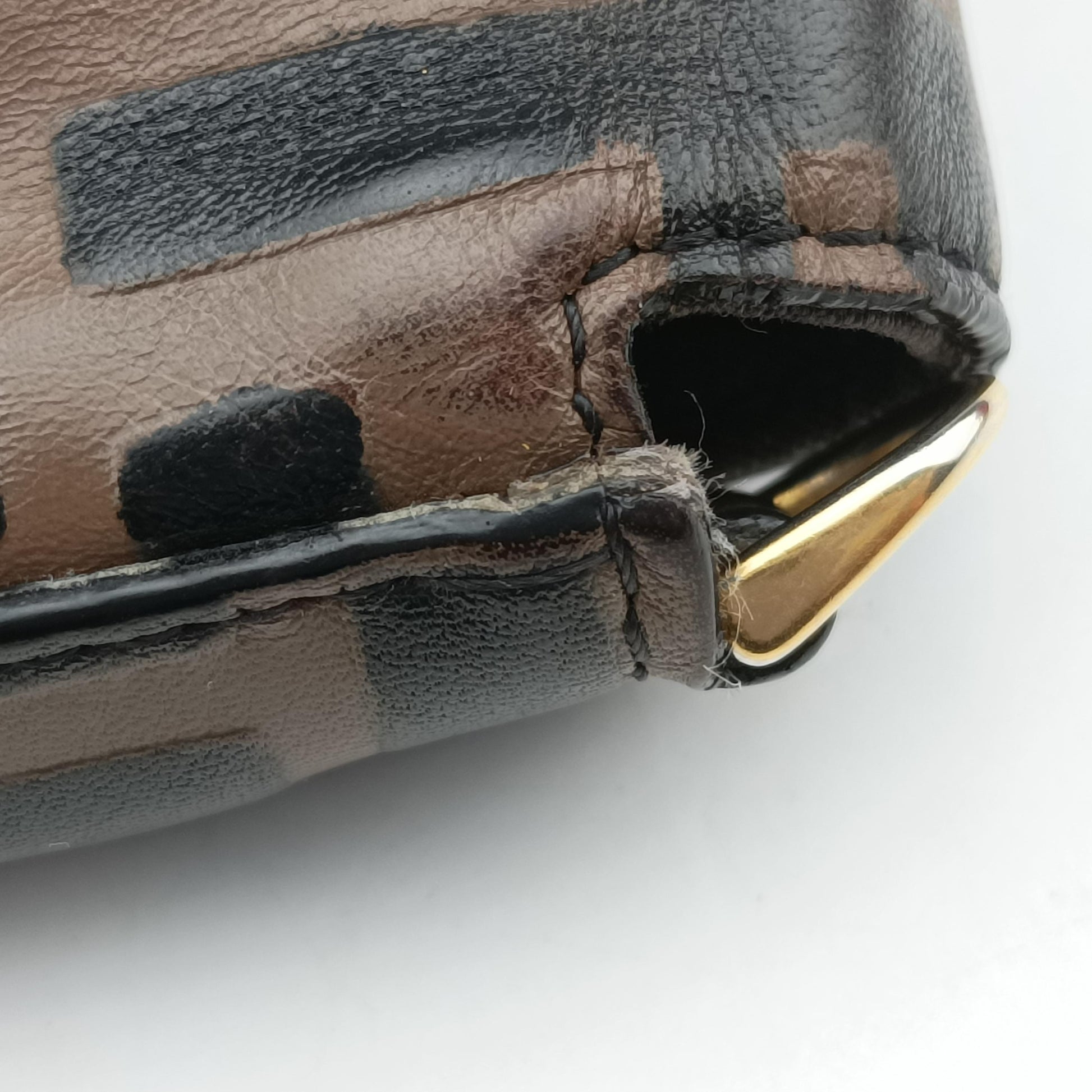 F is Zucca pattern Brown PVC coated canvas 8BS032 8BS032 AAFM 208-0059キャナイ エフ ブラウン PVCコーティングキャンバス 8BS032 8BS032 AAFM 208-0059