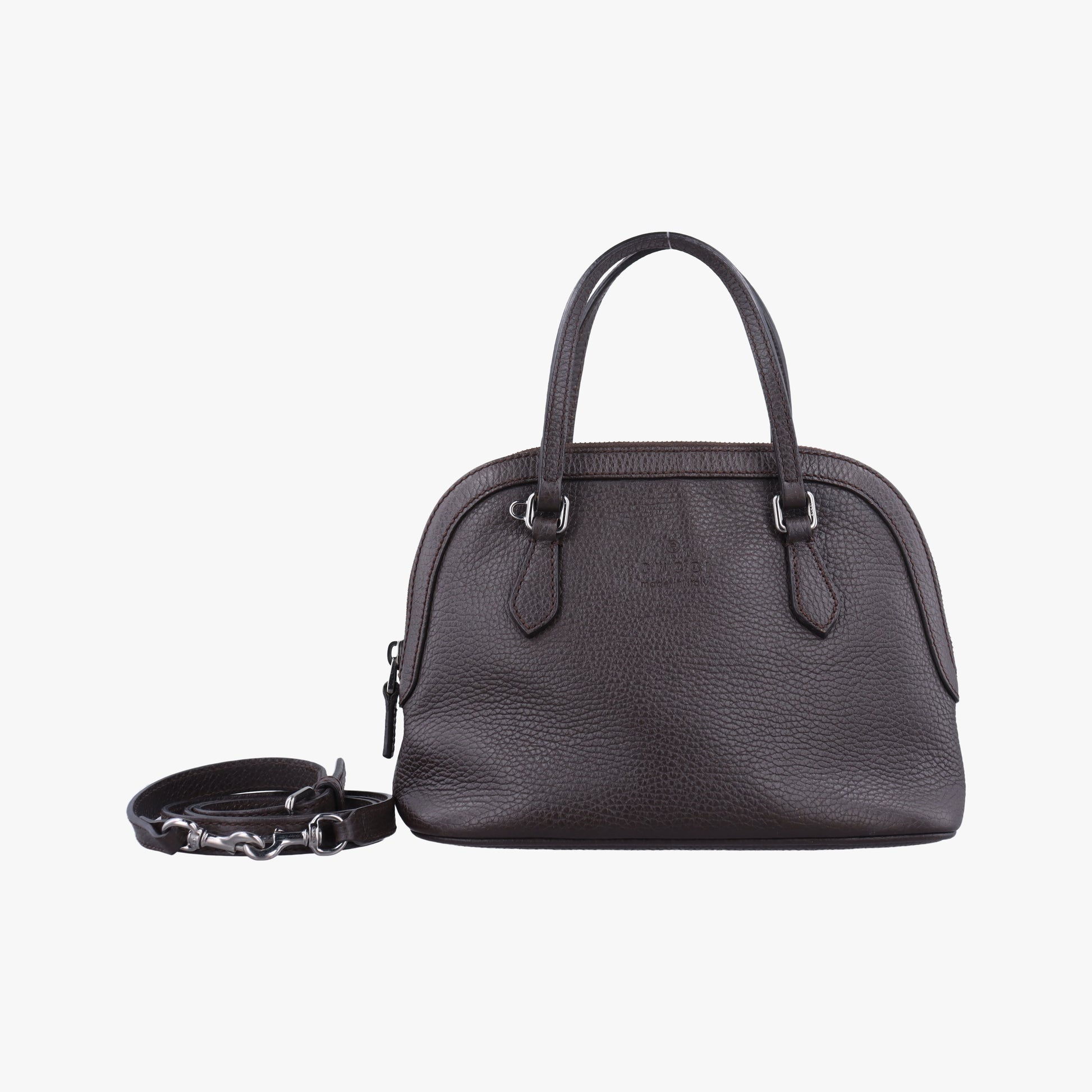 Microguccissima dome Brown leather 341504 H020206489マイクログッチシマ ブラウン レザー 341504 H020206489