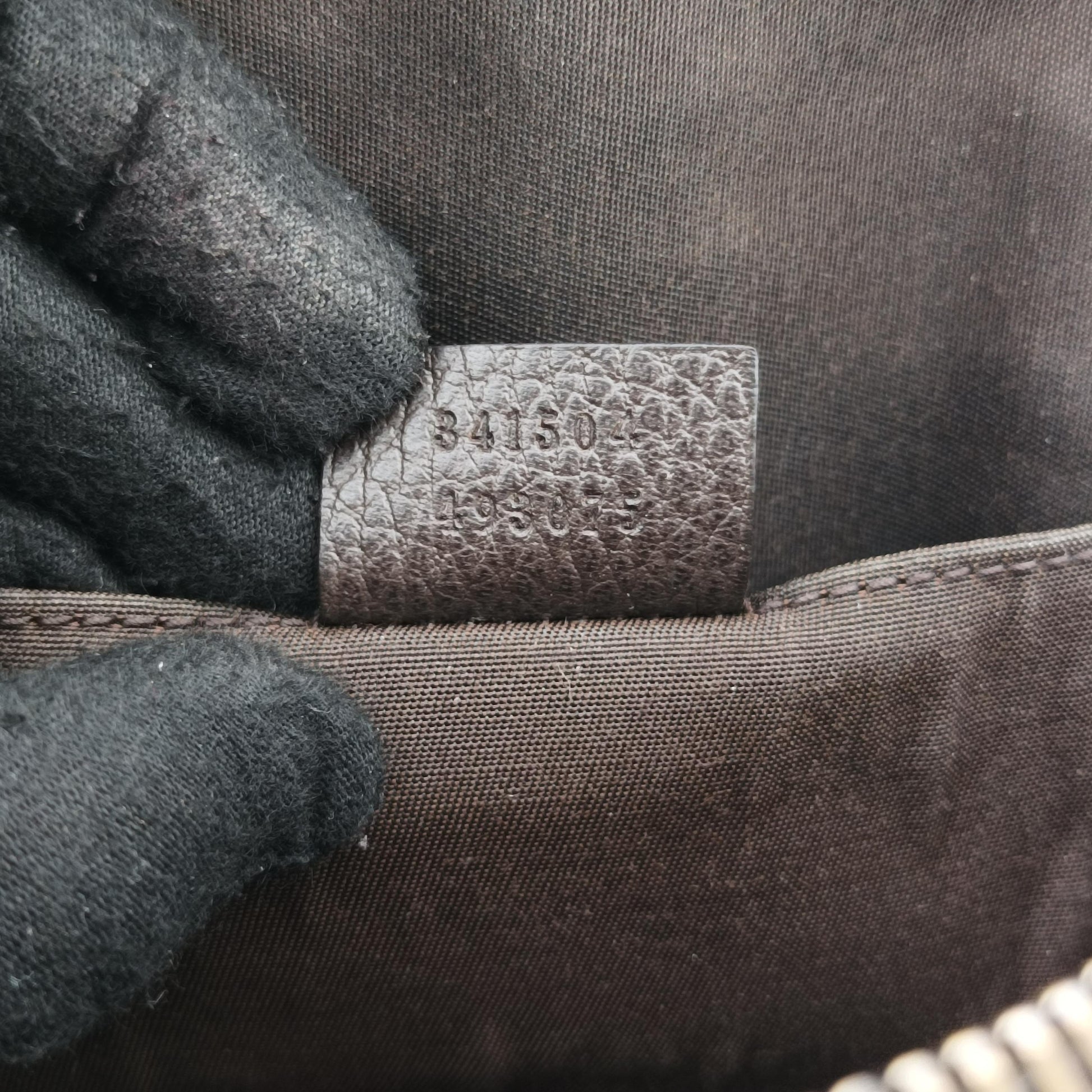 Microguccissima dome Brown leather 341504 H020206489マイクログッチシマ ブラウン レザー 341504 H020206489