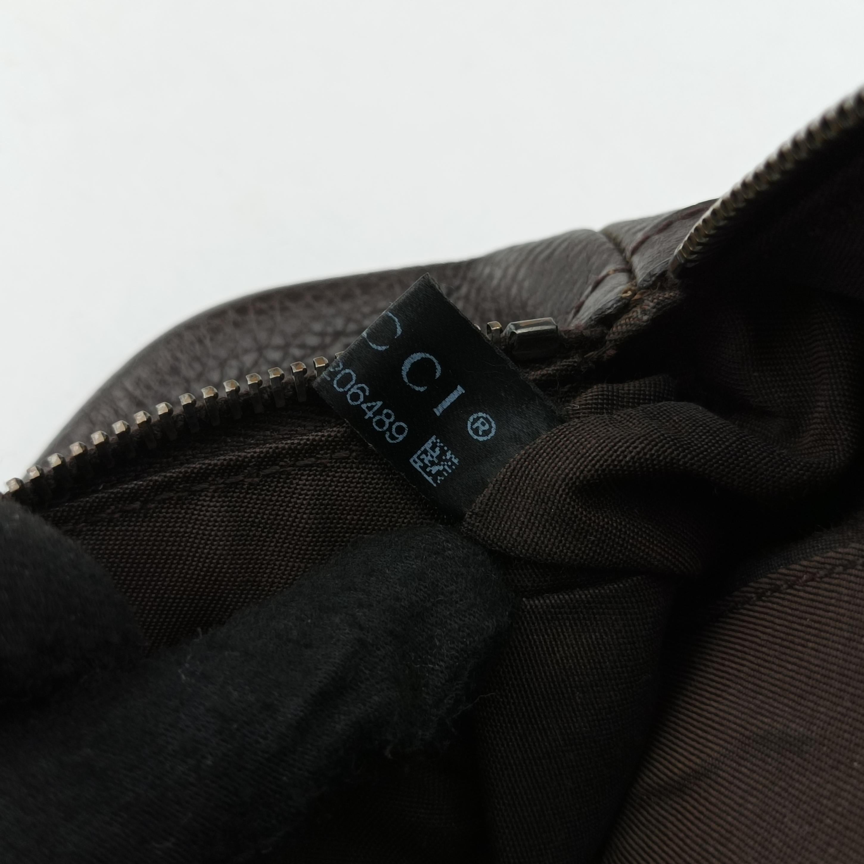 Microguccissima dome Brown leather 341504 H020206489マイクログッチシマ ブラウン レザー 341504 H020206489