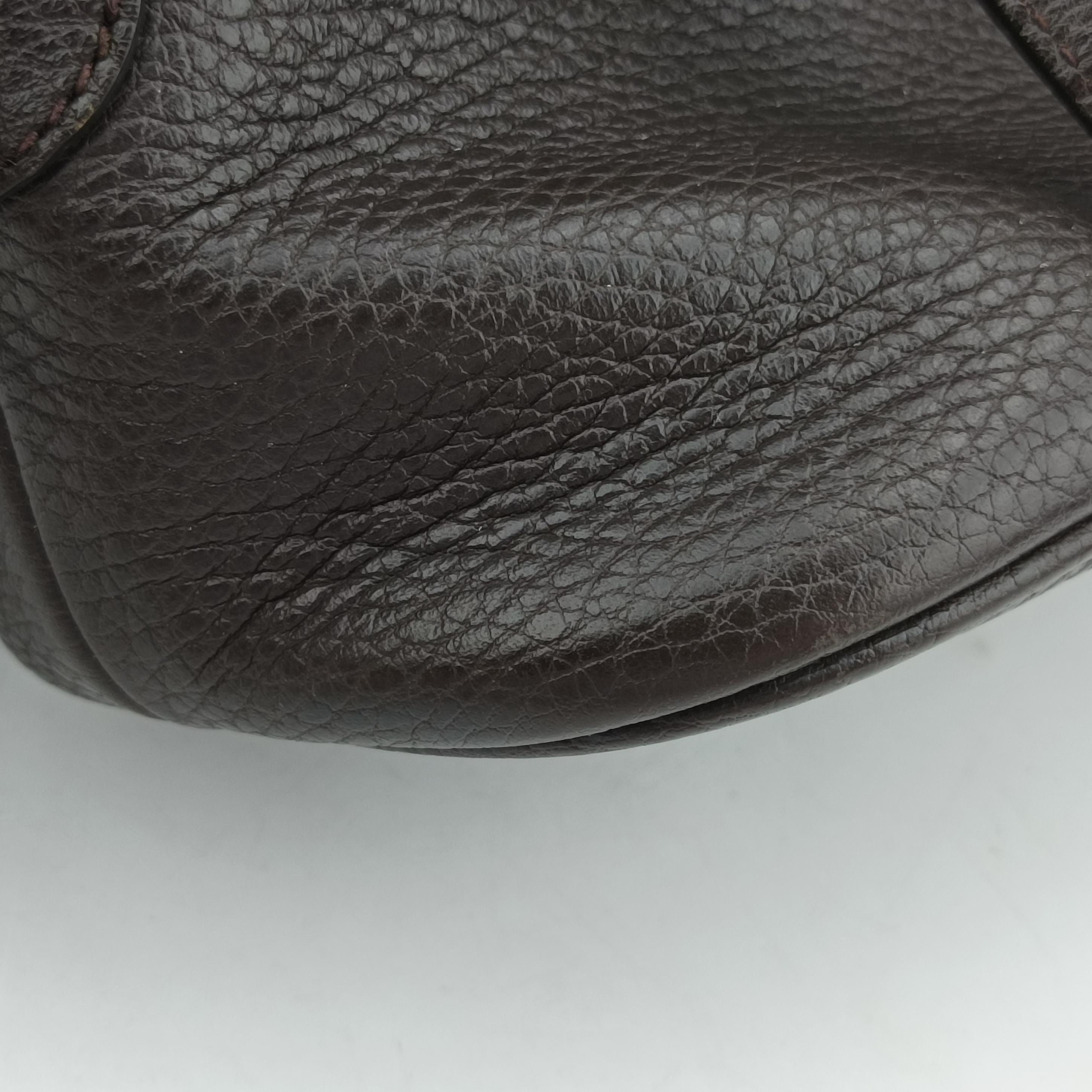 Microguccissima dome Brown leather 341504 H020206489マイクログッチシマ ブラウン レザー 341504 H020206489