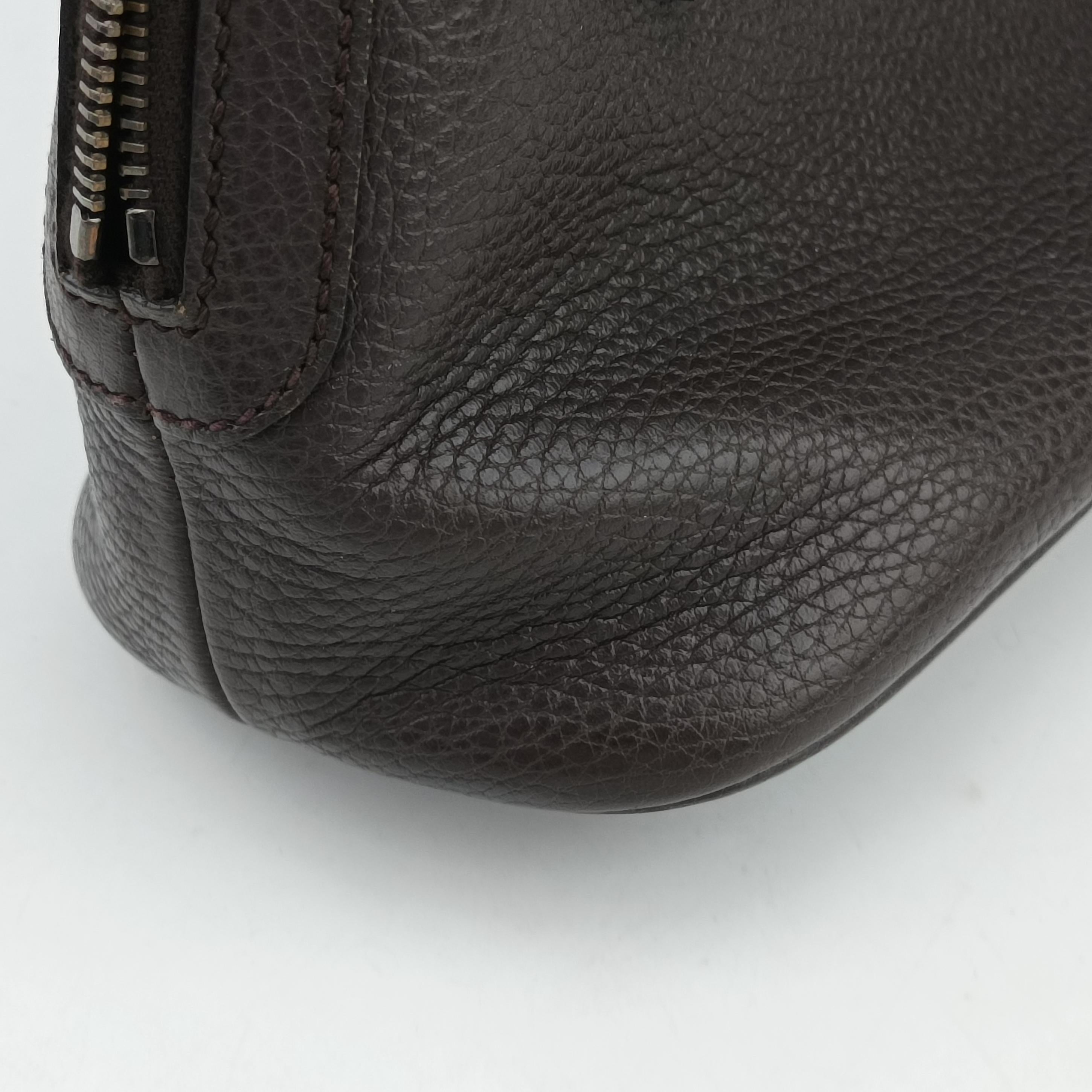 Microguccissima dome Brown leather 341504 H020206489マイクログッチシマ ブラウン レザー 341504 H020206489