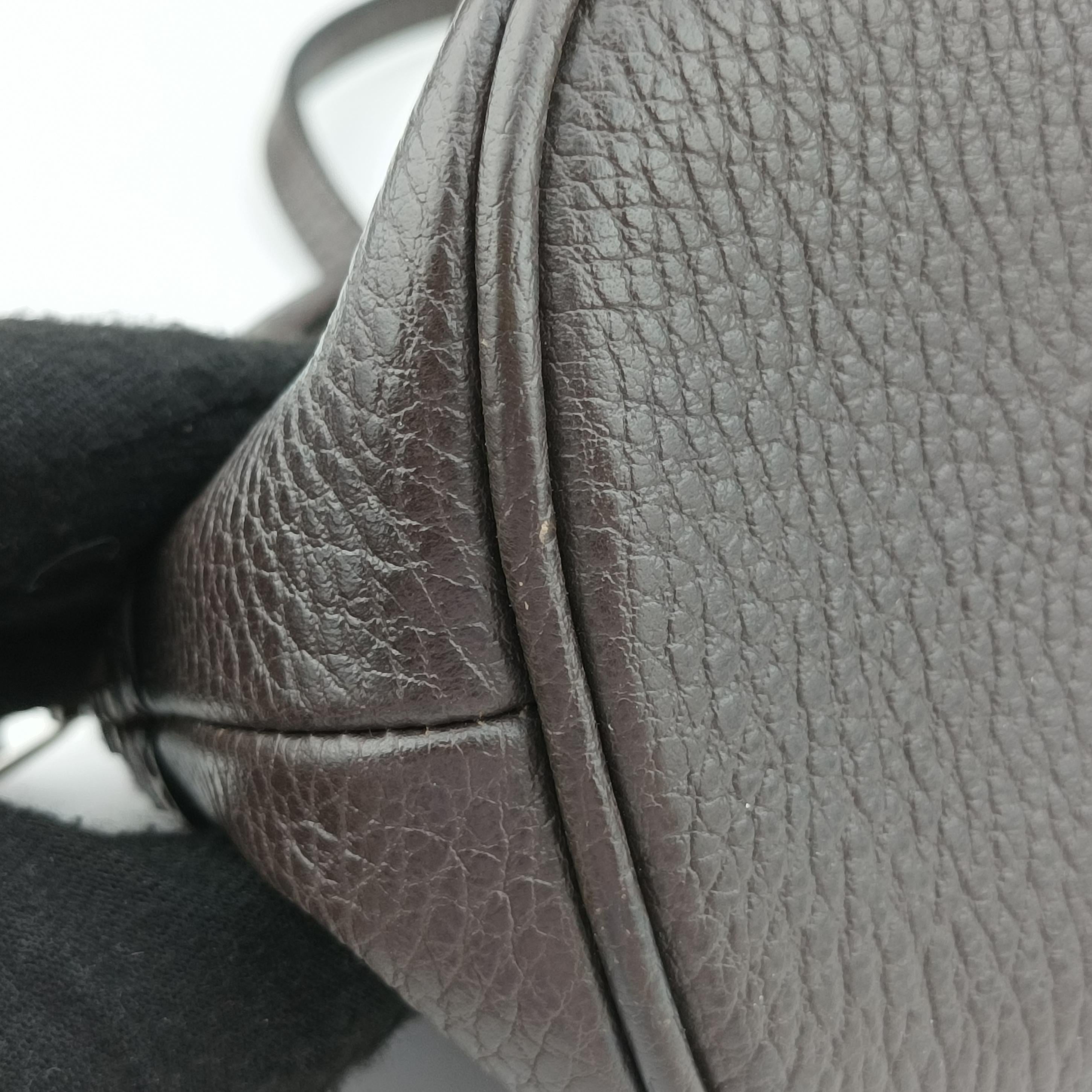 Microguccissima dome Brown leather 341504 H020206489マイクログッチシマ ブラウン レザー 341504 H020206489