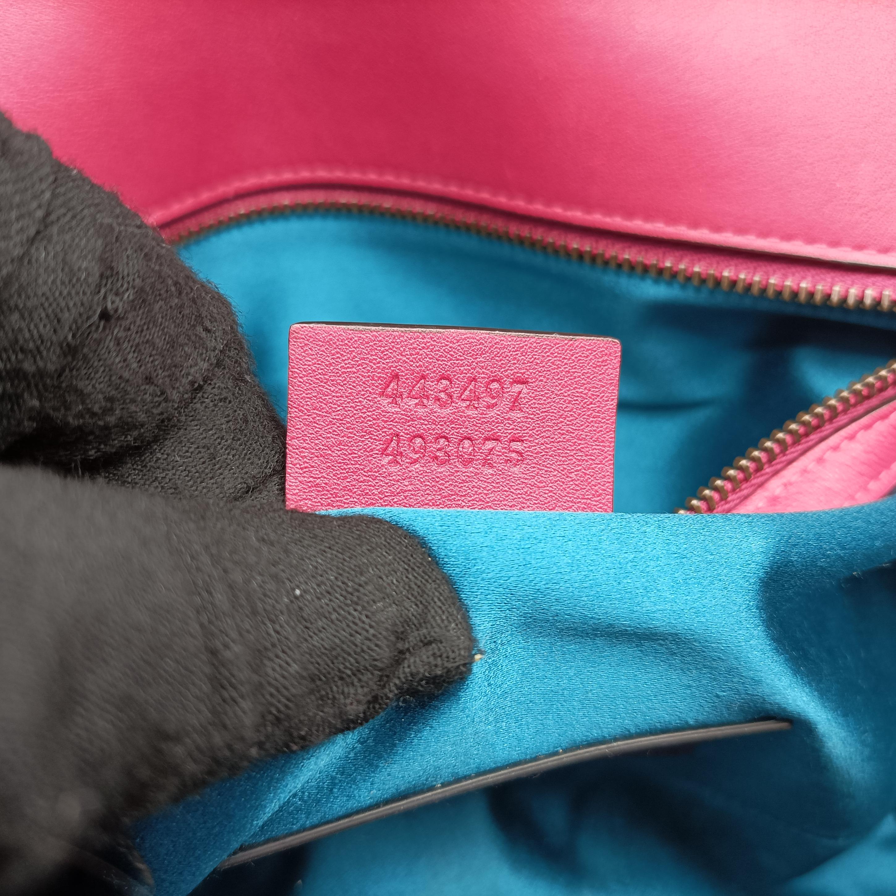 GG Marmont Rose Velour×Sequins 443497 F025673913GGマーモント ローズ レッド ベロア×スパンコール 443497 F025673913